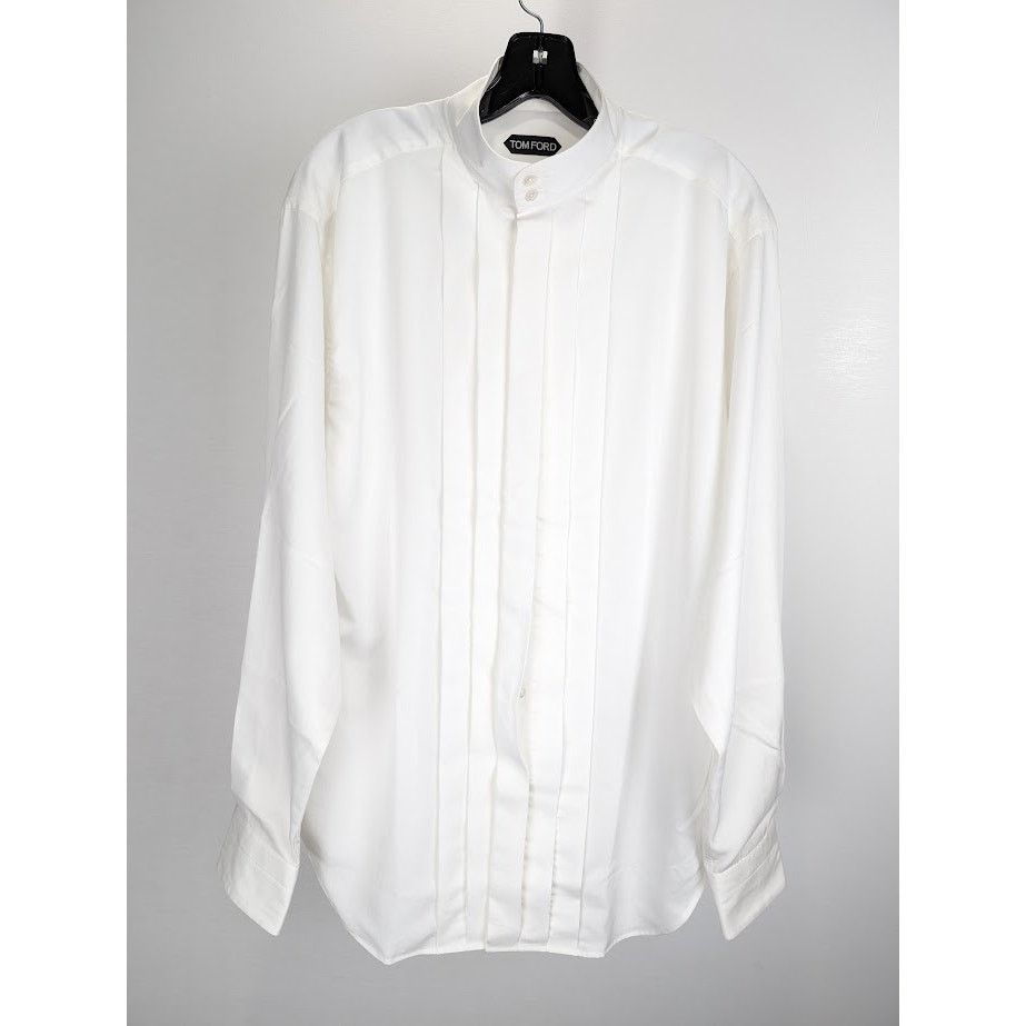 Tom Ford o1rshd1 Button Shirt in White Size US S / EU 44-46 / 1 - 1 Thumbnail