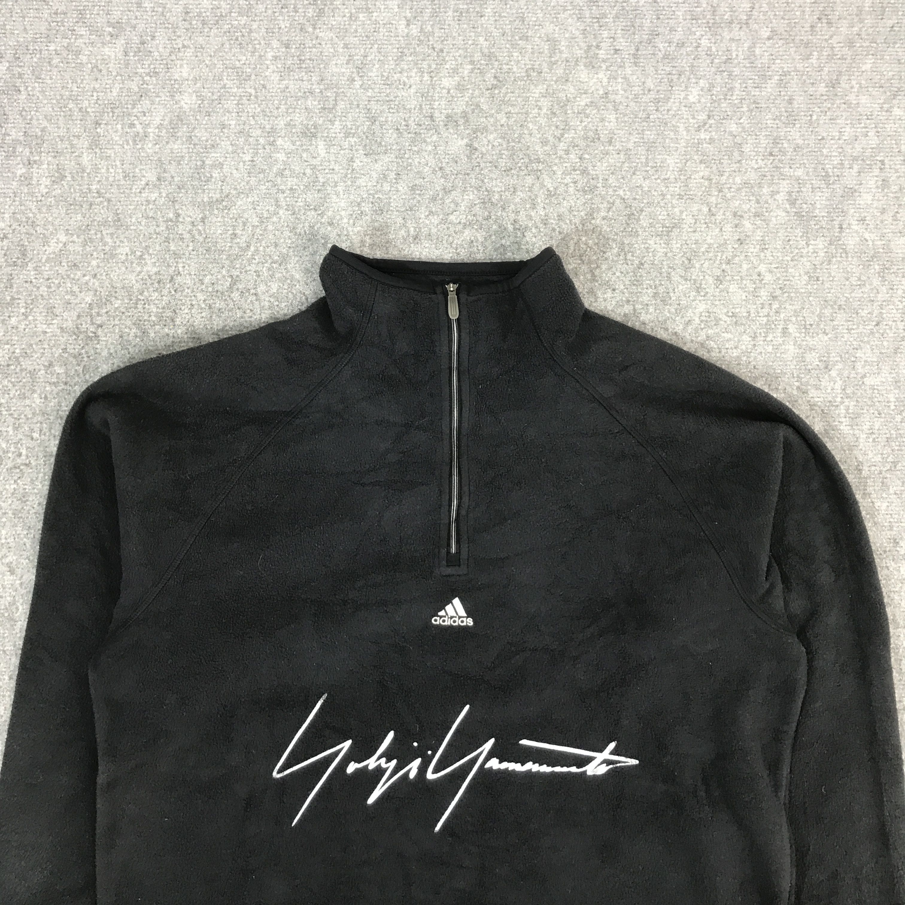 Adidas × Japanese Brand × Yohji Yamamoto ADIDAS X YOHJI YAMAMOTO FLEECE HALF ZIPPER CUSTOM ART JACKET Size US L / EU 52-54 / 3 - 3 Thumbnail