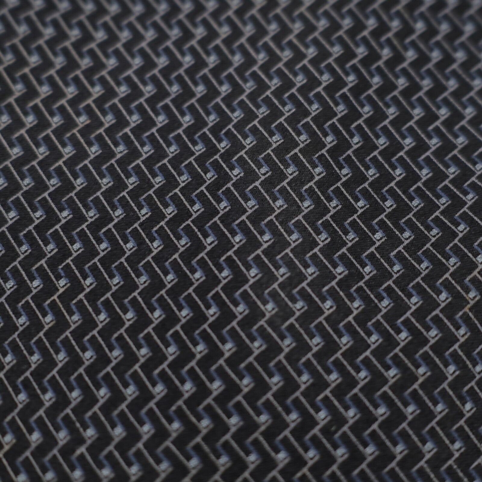 Metropolitan View Metropolitan View Black Gray Geometric Print Silk Tie Size ONE SIZE - 2 Thumbnail