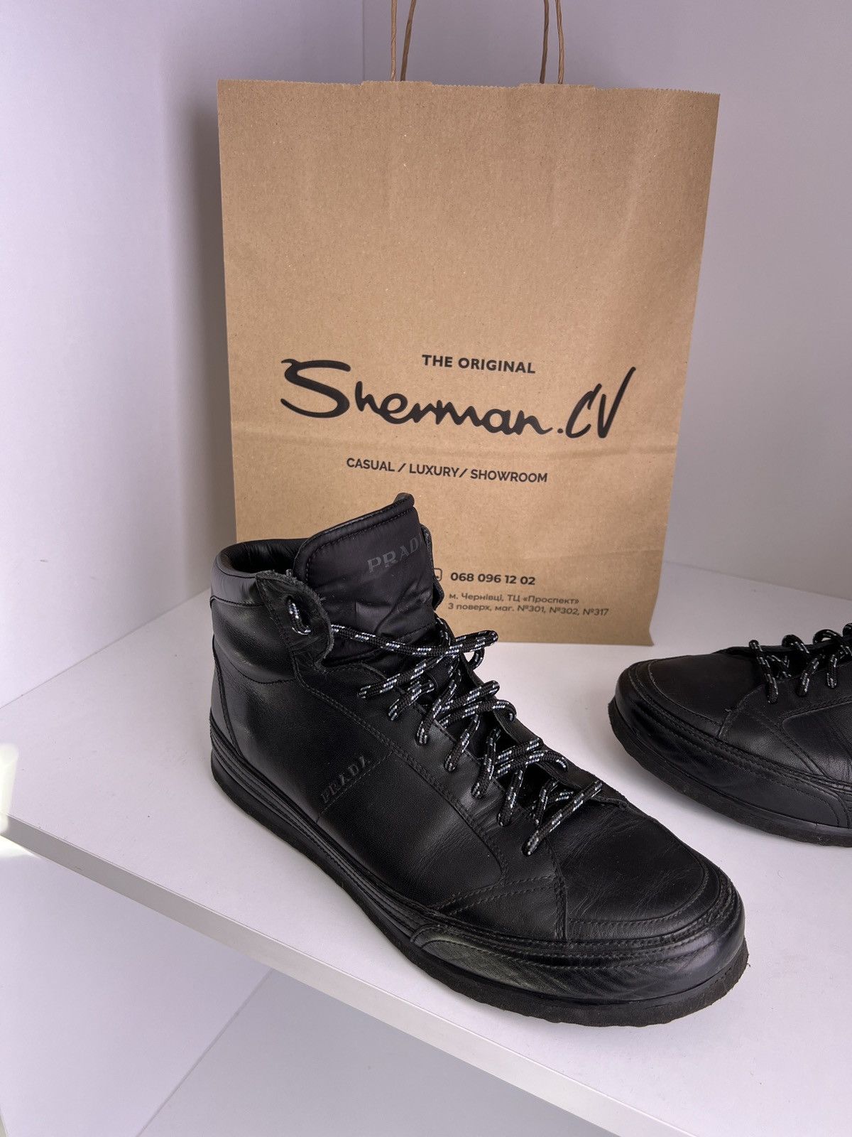 Prada × Vintage Vintage Prada High Cut Sneakers Men's Size US 8 / EU 41 - 9 Thumbnail