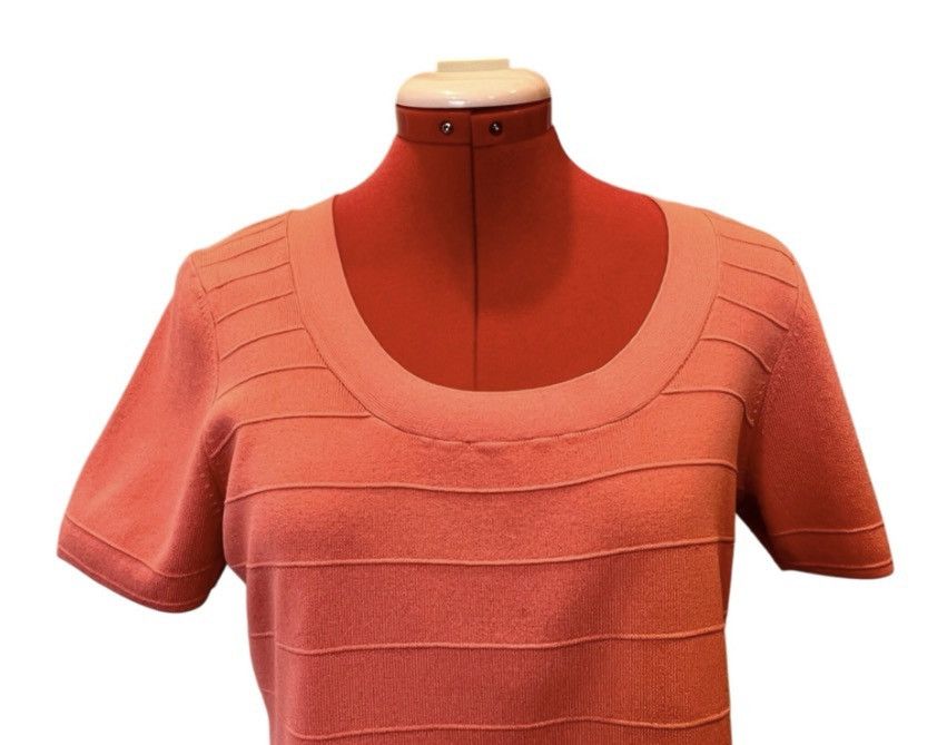 Other Cable & Gauge Coral Short Sleeve Sweater Size XL Lightweight Size XL / US 12-14 / IT 48-50 - 5 Thumbnail