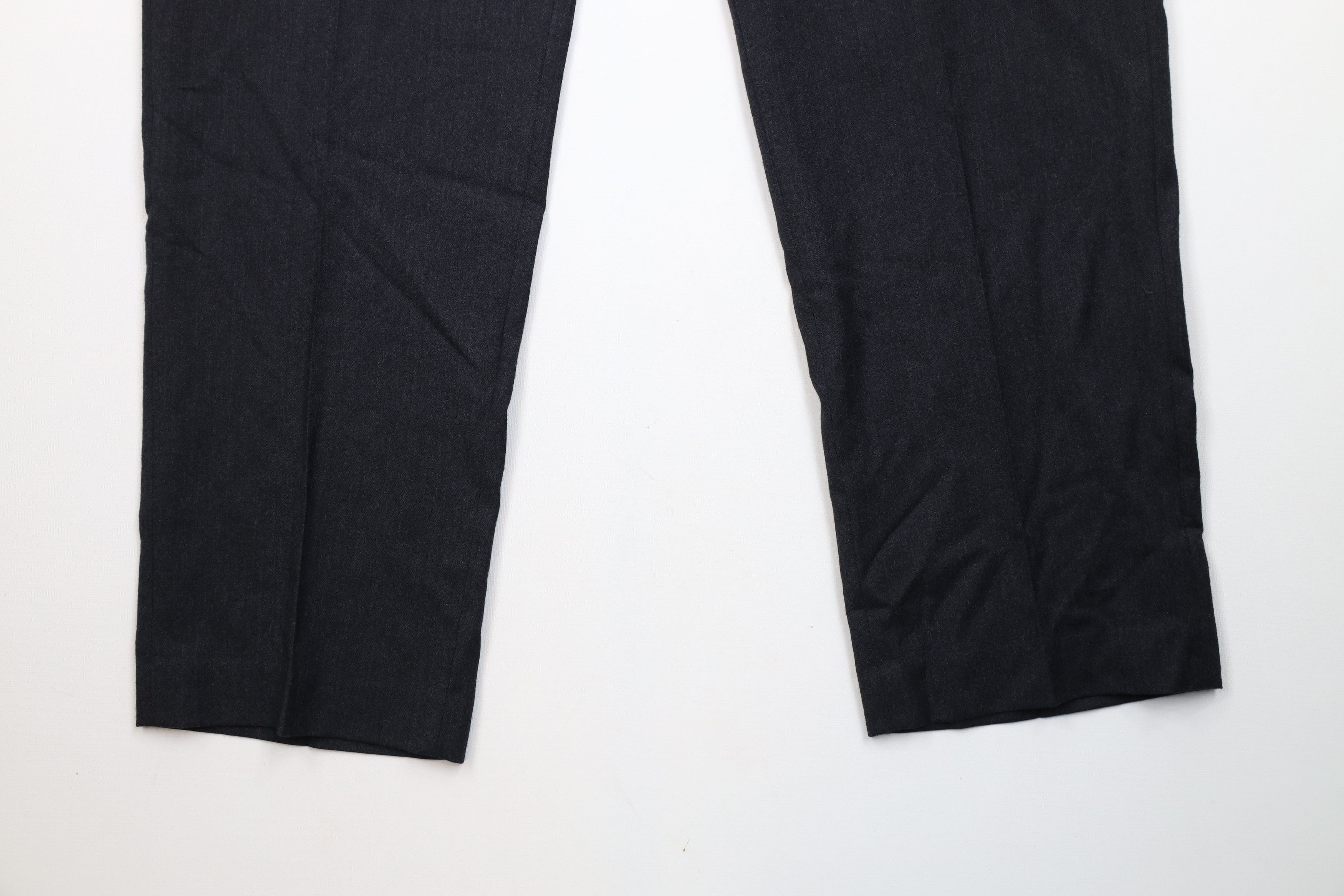 Ralph Lauren × Vintage Vintage Ralph Lauren Wool Wide Leg Chino Pants Charcoal Gray Size US 38 / EU 54 - 4 Thumbnail
