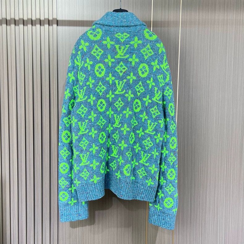 Louis Vuitton Green Patterned Knit Sweater-2506