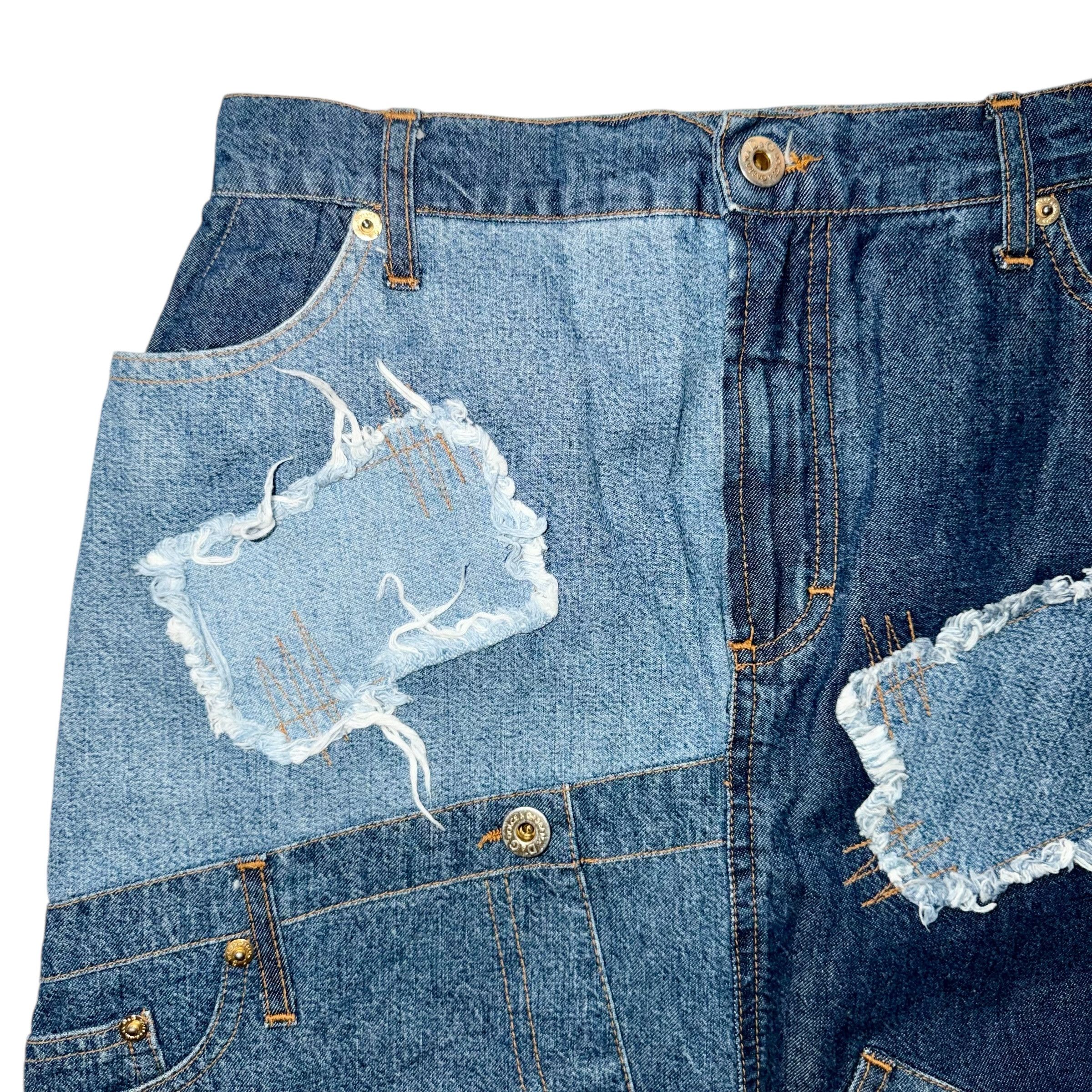 Dolce & Gabbana DOLCE & GABBANA VINTAGE PATCHWORK DENIM SKIRT Size 32" / US 10 / IT 46 - 6 Thumbnail