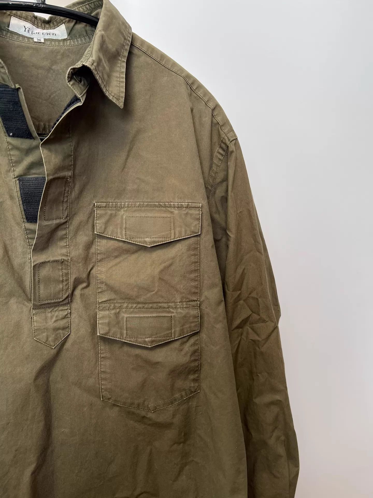 Yohji Yamamoto Yohji Yamamoto YS for Man Magic Tape Half-Zip Washed Shirt Size US M / EU 48-50 / 2 - 5 Thumbnail