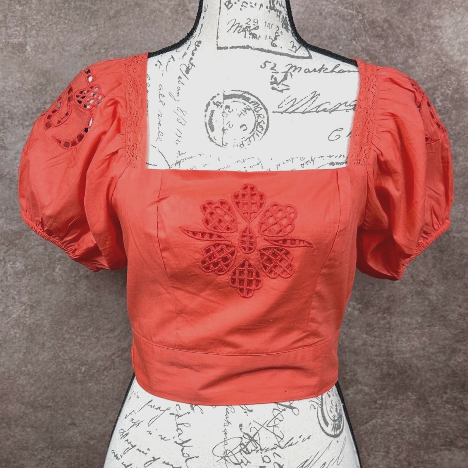Other Band of the Free Tie Back Short Sleeve Entrada Top Orange S Size S / US 4 / IT 40 - 3 Thumbnail