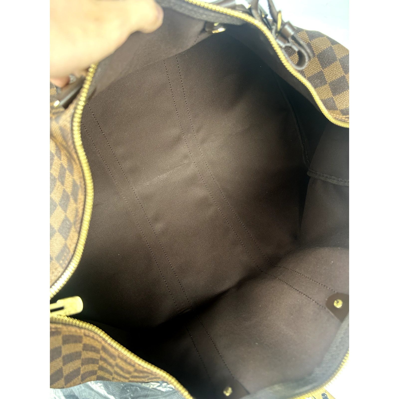 Louis Vuitton Louis Vuitton Damier Ebene Canvas Keepall 50 Bag Size ONE SIZE - 9 Thumbnail