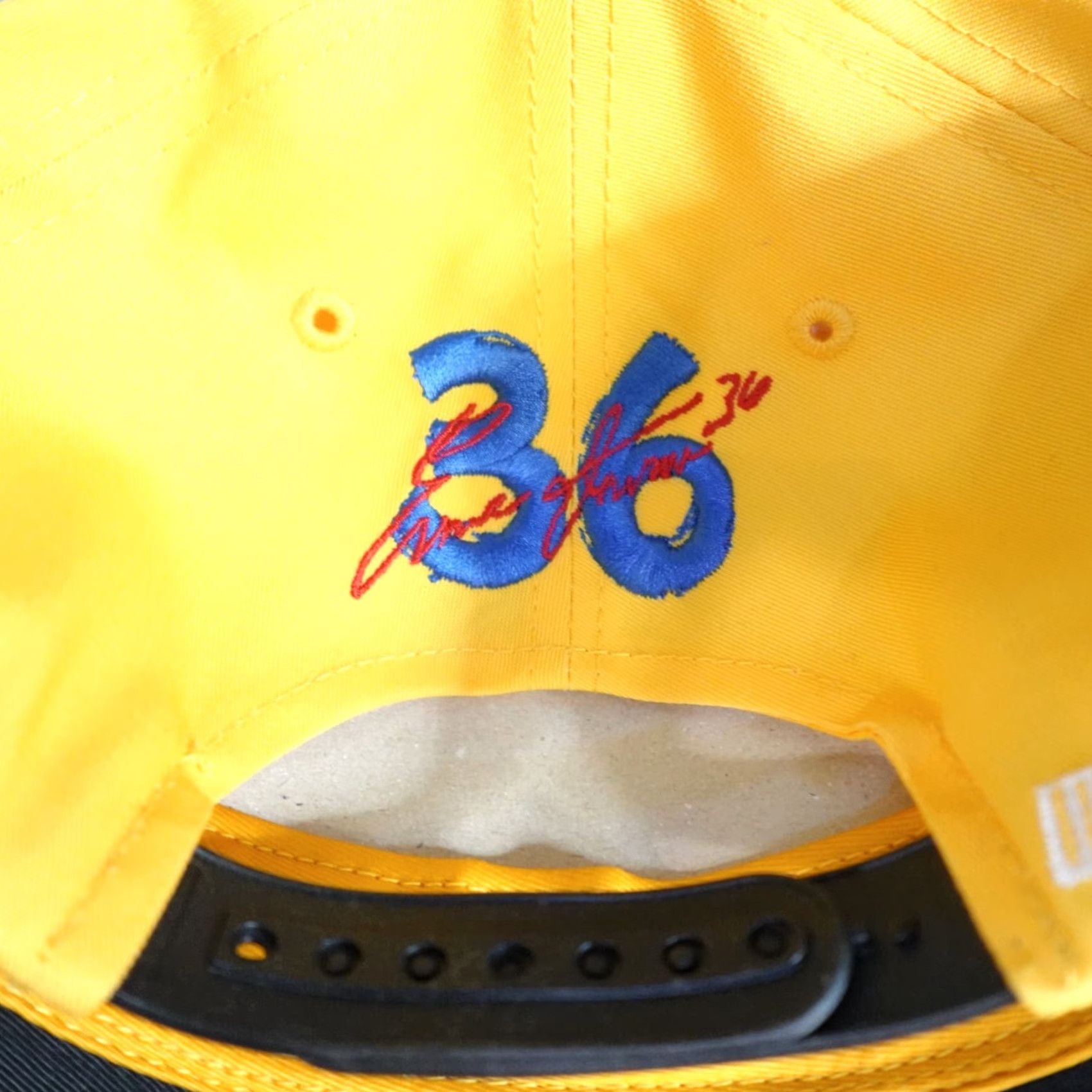 Vintage VINTAGE M&M Racing Hat Yellow Snapback Ernie Irvin Nascar 1999 NEW Unisex Adults Adjustable Size Yellow Navy Theme Hats Mens WomenGirls Size ONE SIZE - 5 Thumbnail