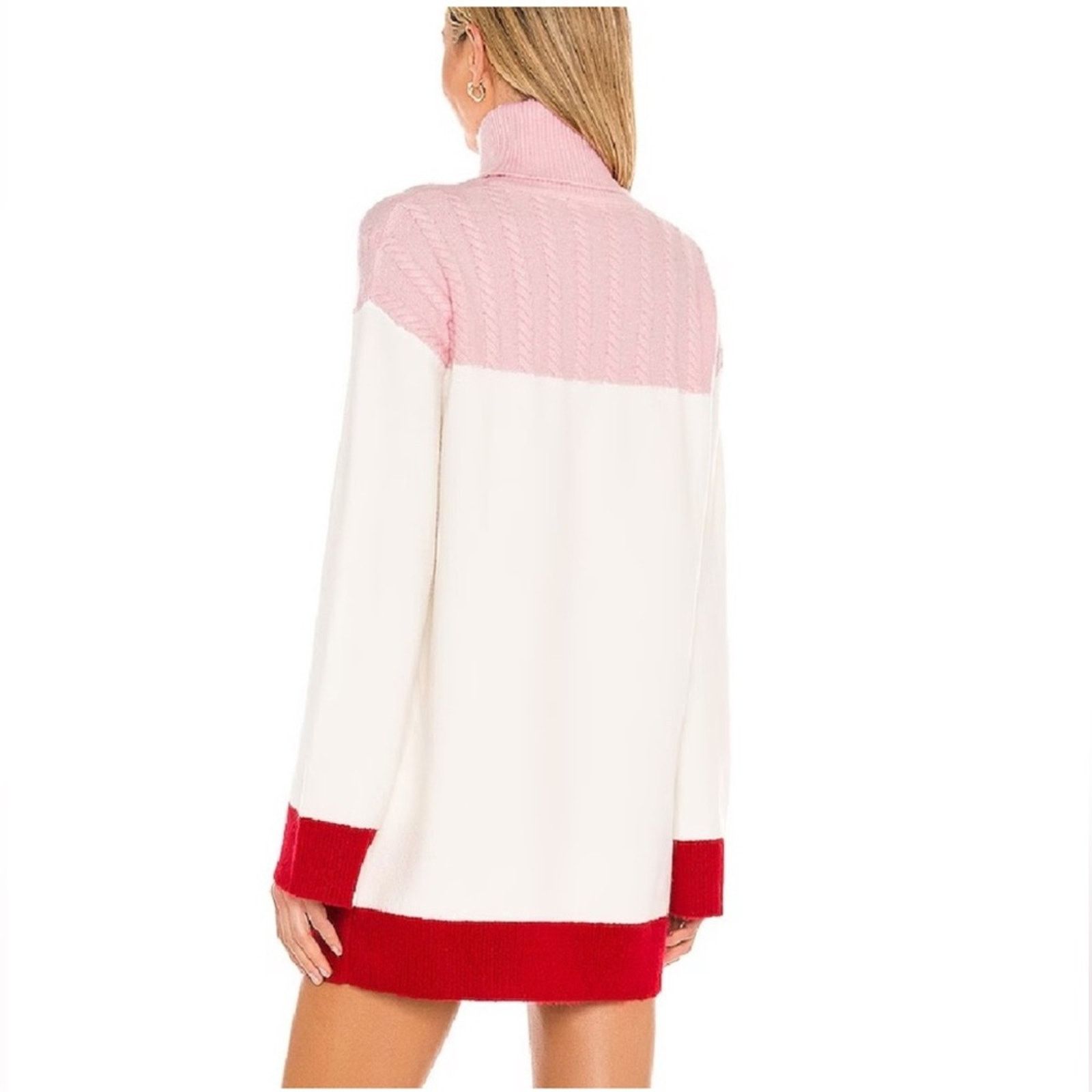 REVOLVE Lovers and Friends Kane Sweater Dress in Pink & Red S Size S / US 4 / IT 40 - 3 Thumbnail