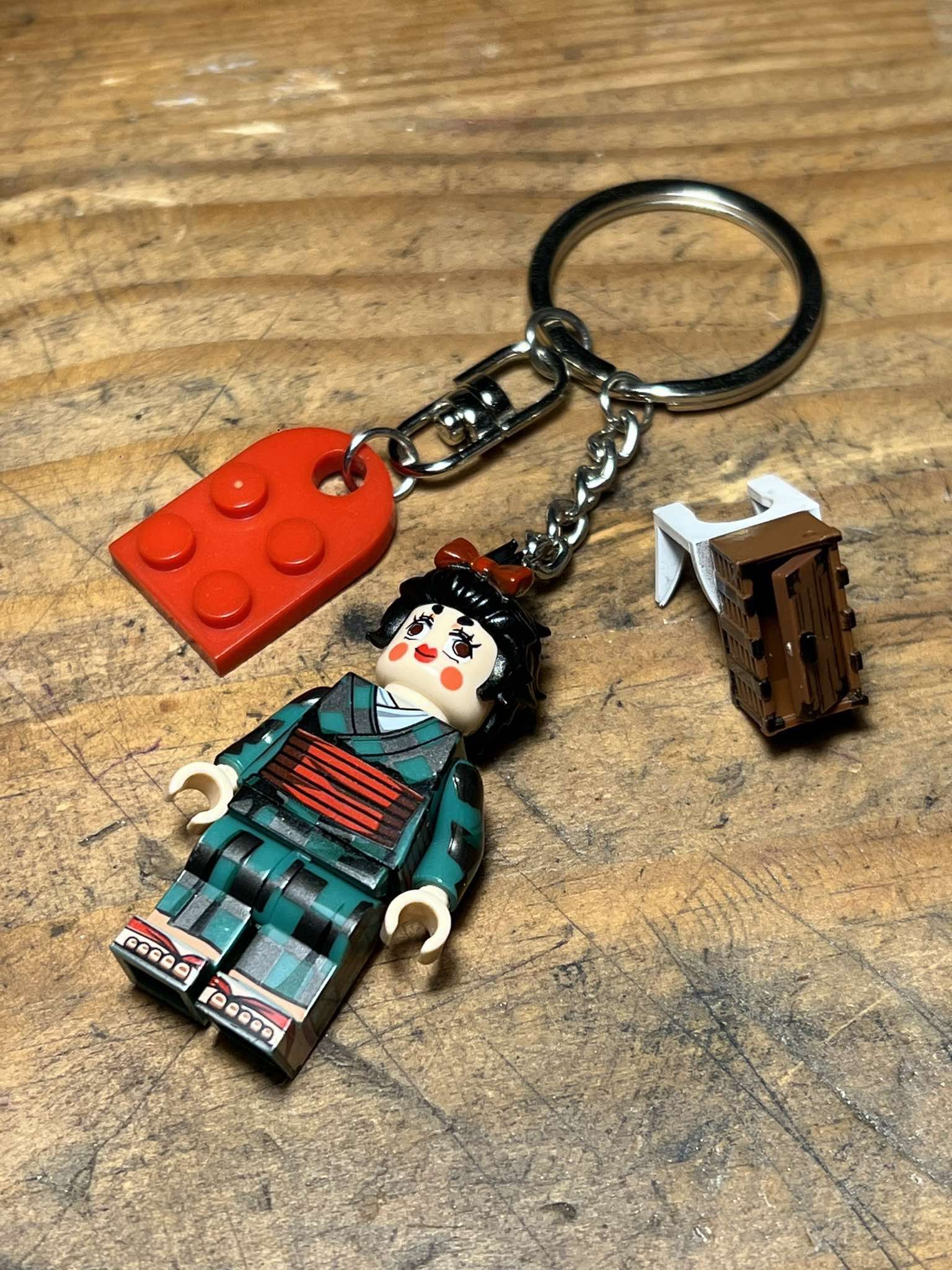 Anime Demon Slayer Zenitsu Inosuke anime minifigure keychain Size ONE SIZE - 8 Thumbnail