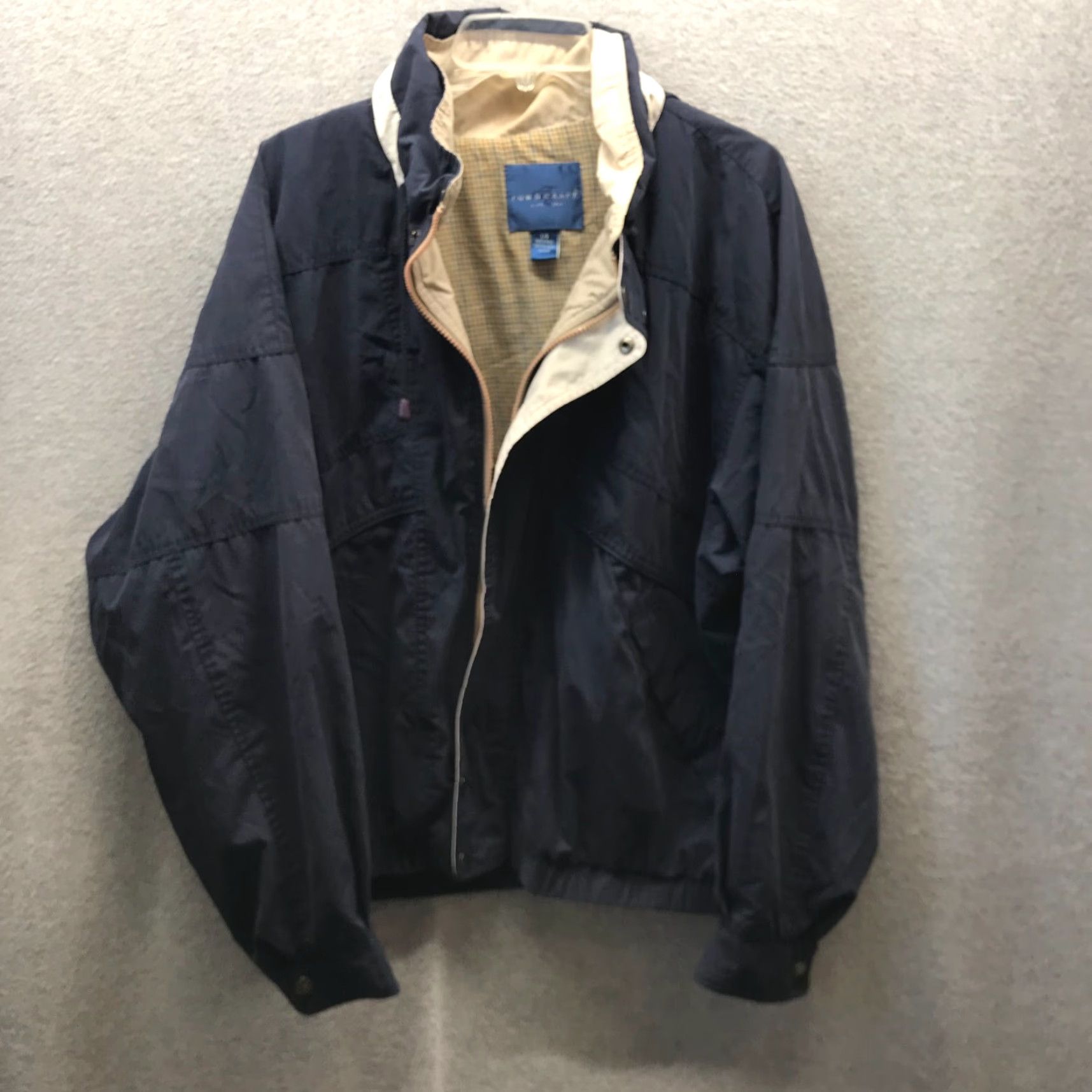 Vintage VINTAGE TownCraft Jacket Mens Adult Large Blue 80s Motorcycle Hooded Zip Full Zip Style: Motorcycle Jacket Accessories: snaps Vintage Clothing Size US L / EU 52-54 / 3 - 6 Thumbnail