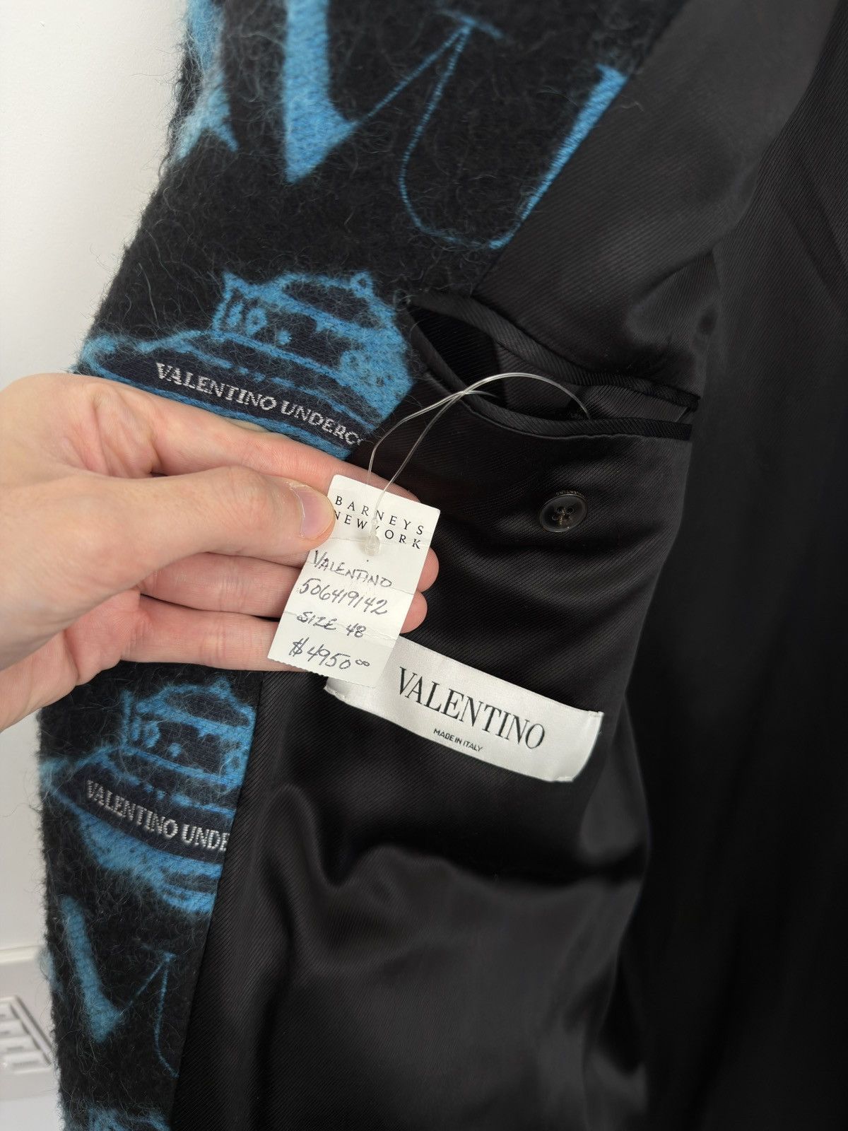 Undercover × Valentino Mohair Double-Breasted UFO Long Coat Size US M / EU 48-50 / 2 - 5 Thumbnail