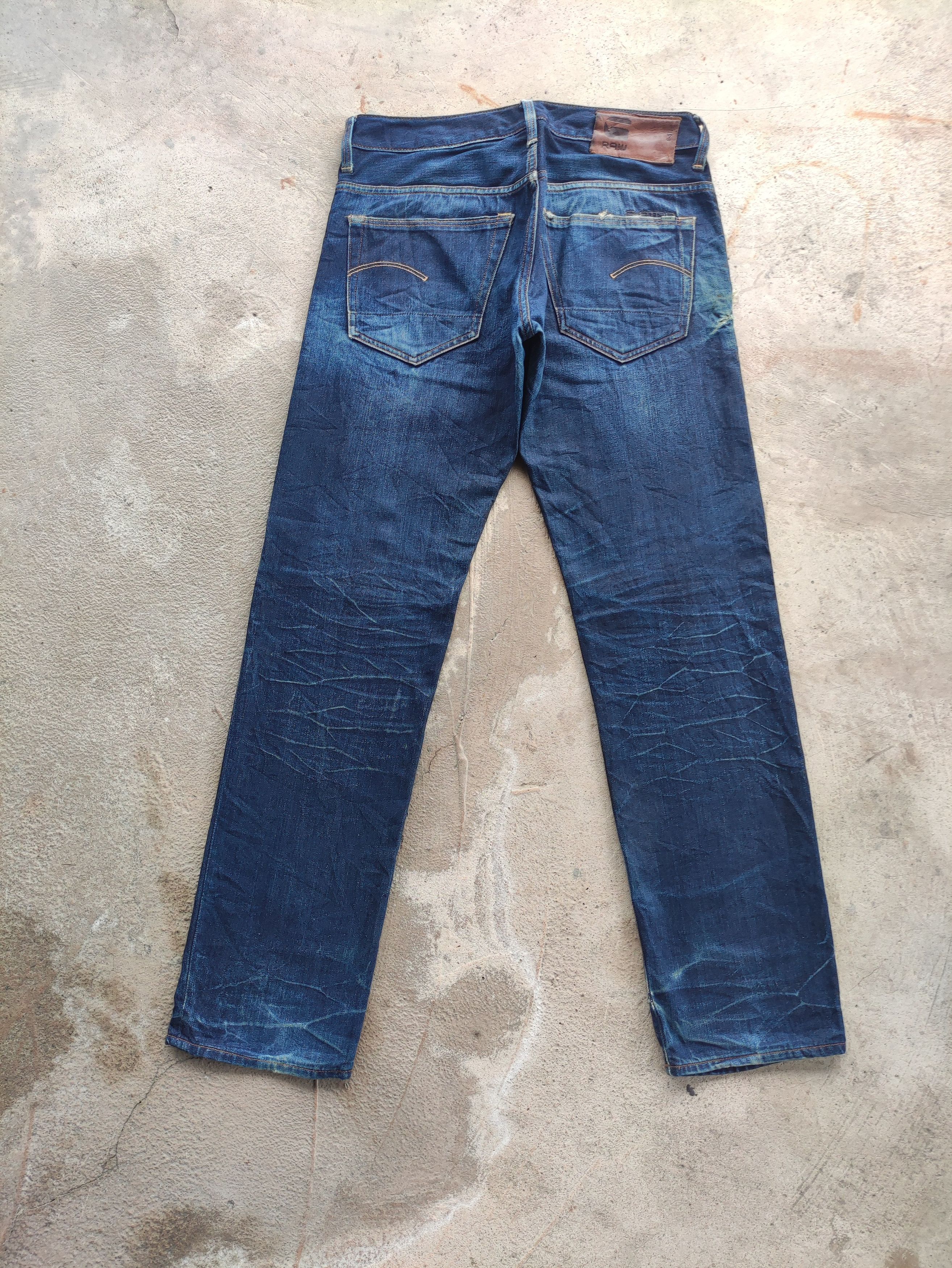 G-Star Vintage G Star Raw Button Jean Distressed Faded Denim Size US 33 - 7 Thumbnail