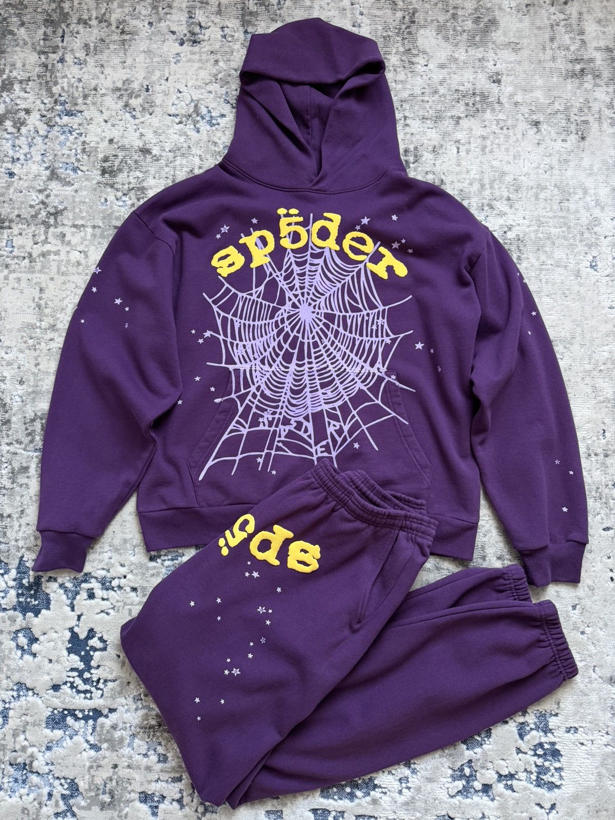 Sp5der SP5DER Star OG Web V2 Sweatsuit Hoodie Sweatpants | Grailed