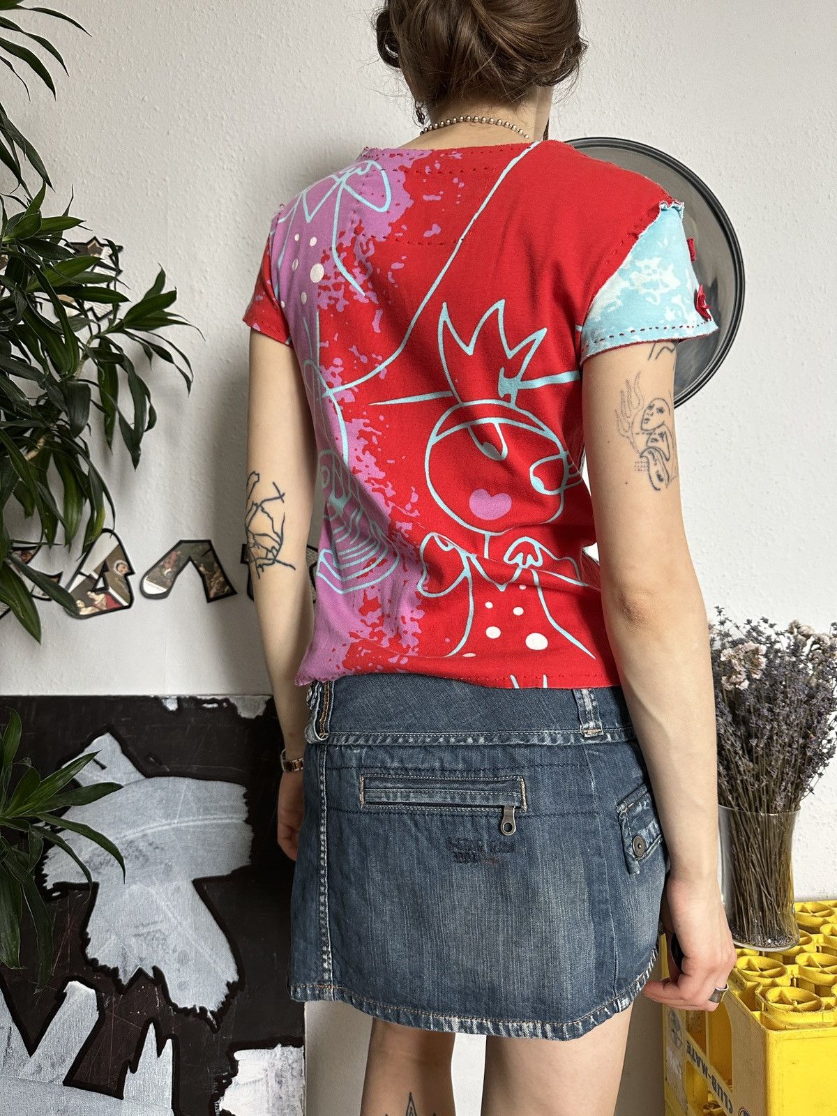 If Six Was Nine × Seditionaries Graphic Printed Funky Top Patchwork Details like Custo Size M / US 6-8 / IT 42-44 - 5 Thumbnail
