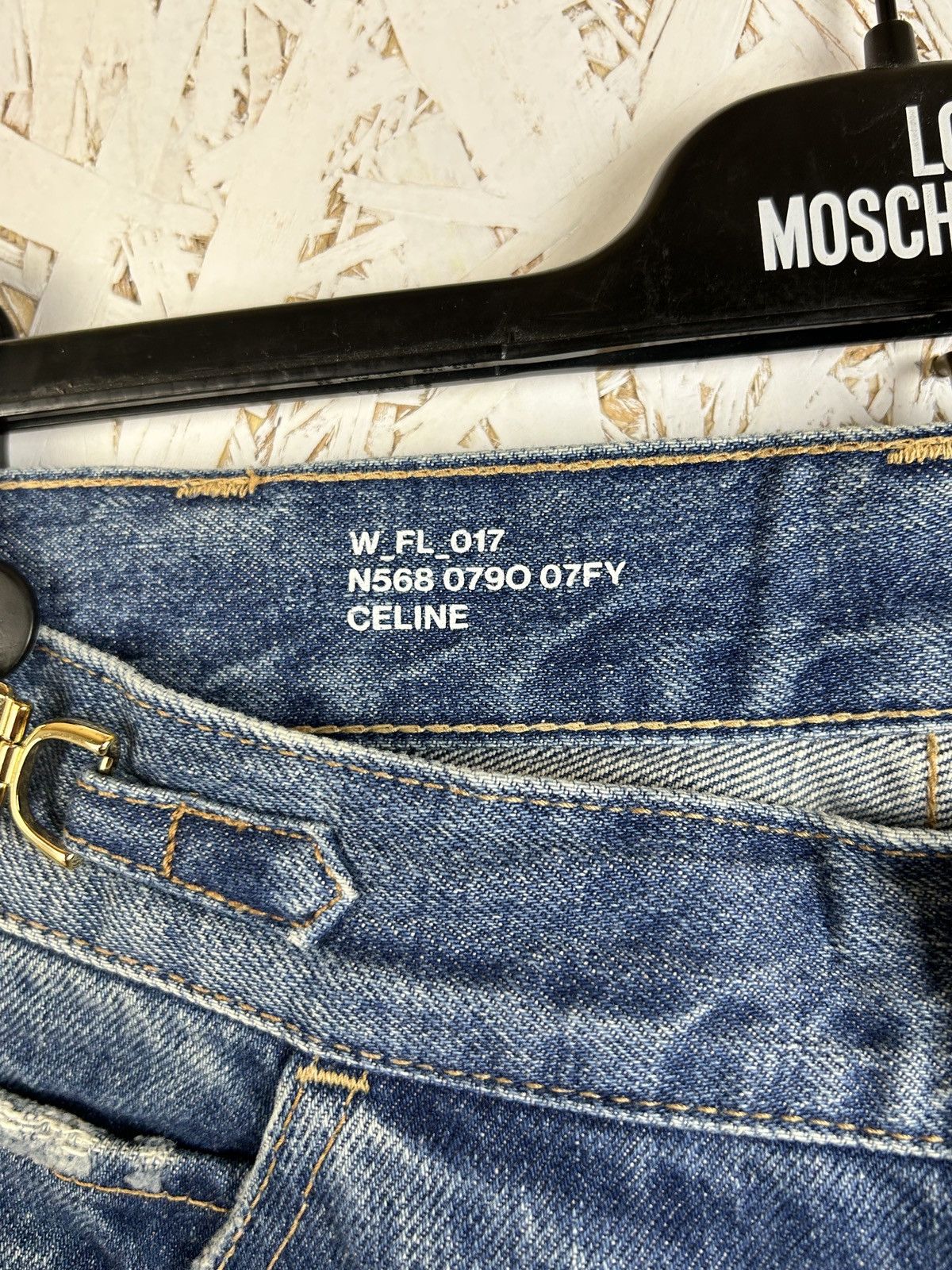 Celine Celine Hedi Gold Triomphe Union Wash Bootcut Denim Jeans Size 28" / US 6 / IT 42 - 5 Thumbnail