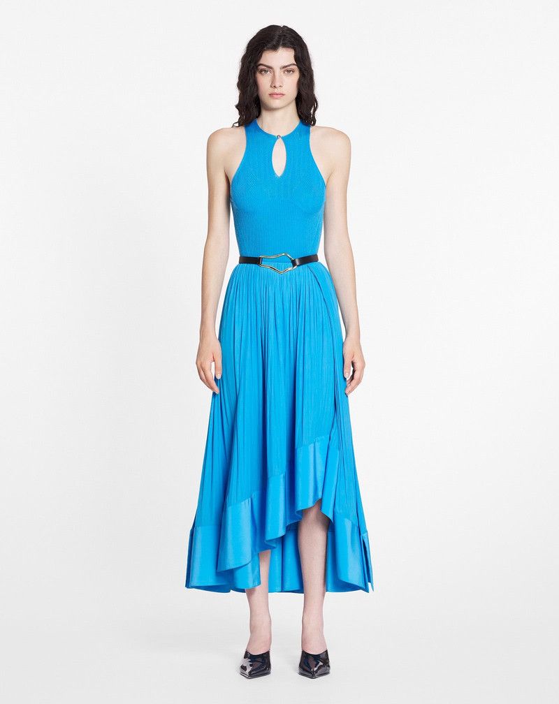 Lanvin o1y0326 Maxi Skirt in Turquoise Size 27" / US 4 / IT 40 - 2 Thumbnail