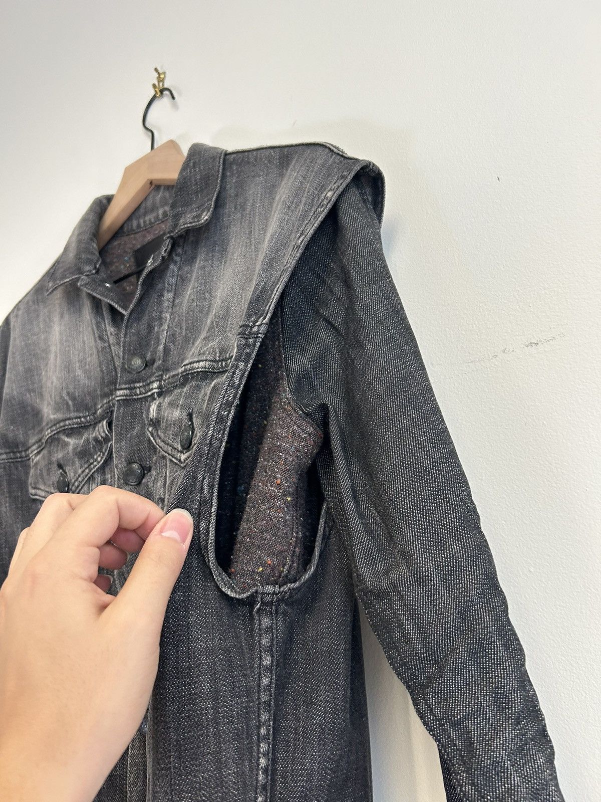 R13 Cut Out Wool Denim Jacket Size US S / EU 44-46 / 1 - 3 Thumbnail