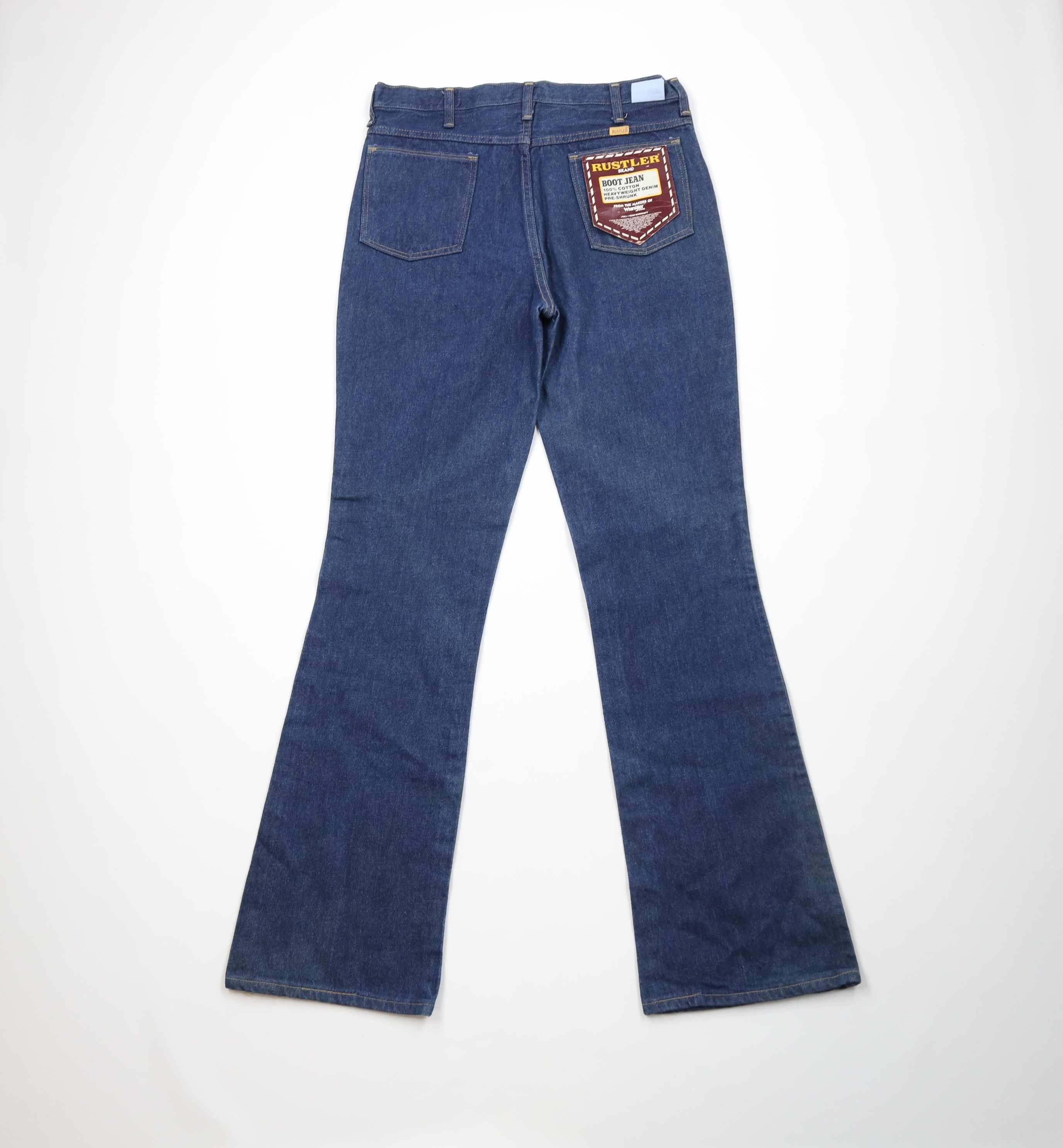 Deadstock Vintage 70s 80s Wrangler Rustler Boot Jeans USA