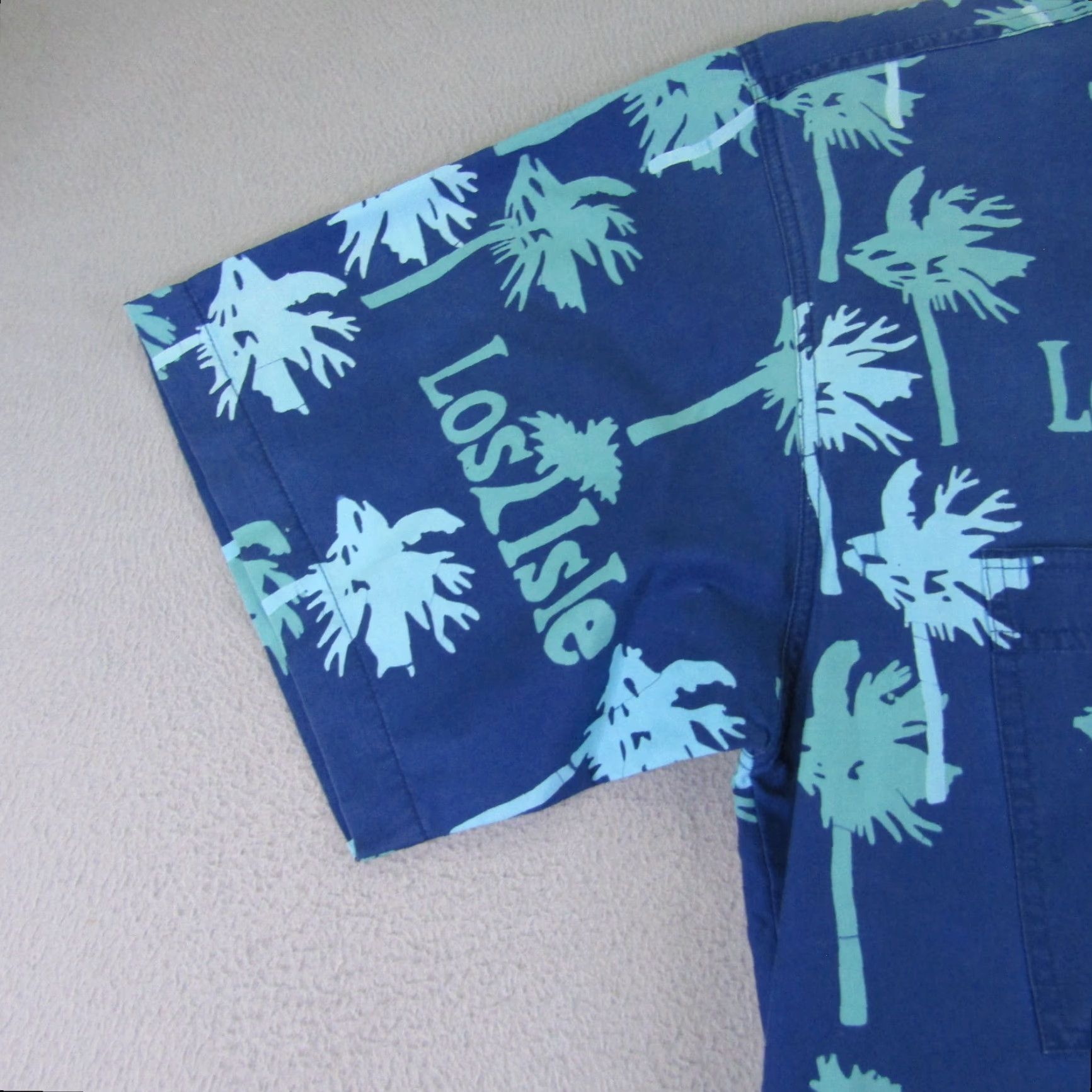 Vintage VINTAGE Rum Reggae Shirt Men’s Large Blue Hawaiian Button-Up Short Sleeve Collared Beach Aloha 90s Mens Size US L / EU 52-54 / 3 - 3 Thumbnail