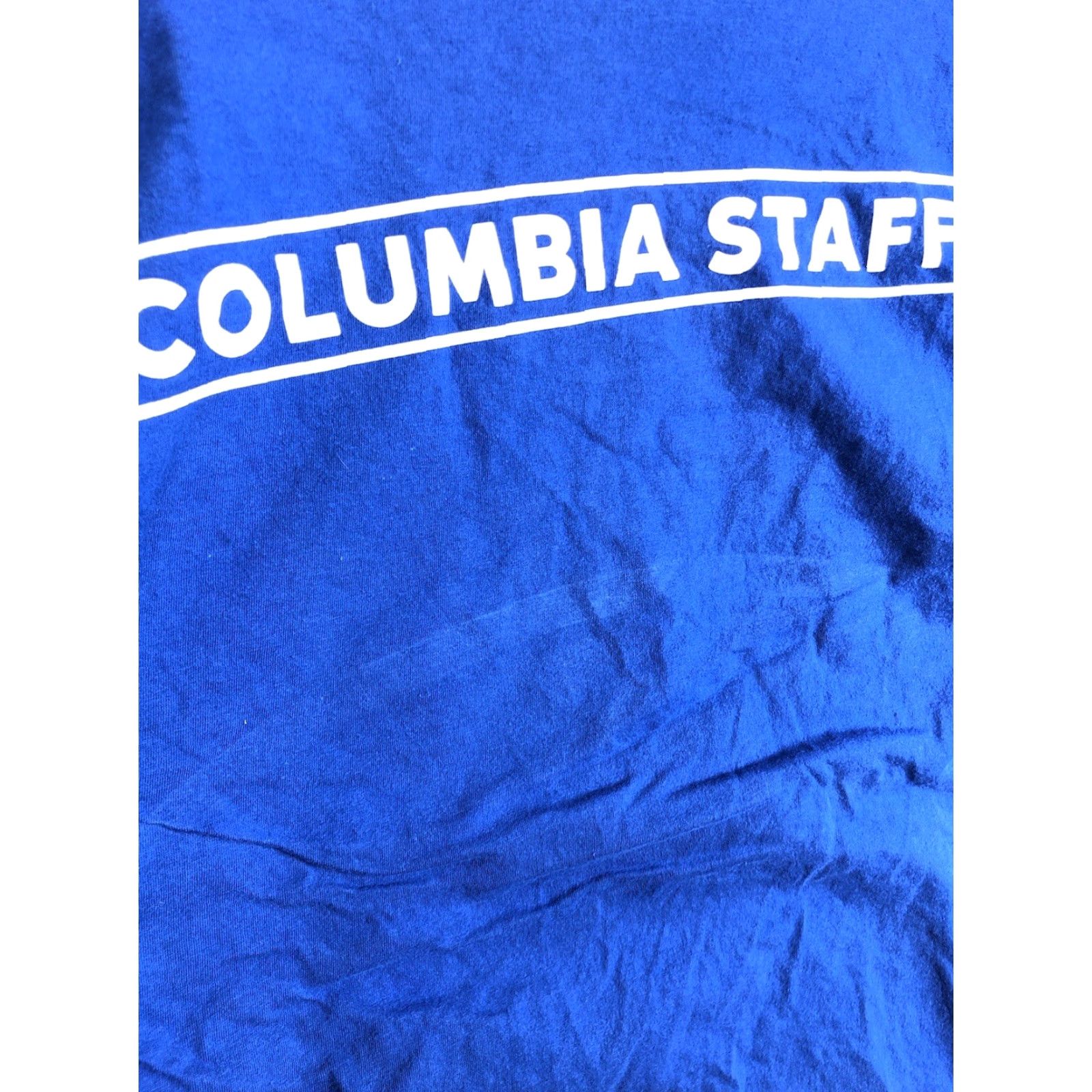 Vintage Columbia T-Shirt Mens Size Large Blue Staff Tested Tough Shirt Graphic Tee Size US L / EU 52-54 / 3 - 6 Thumbnail