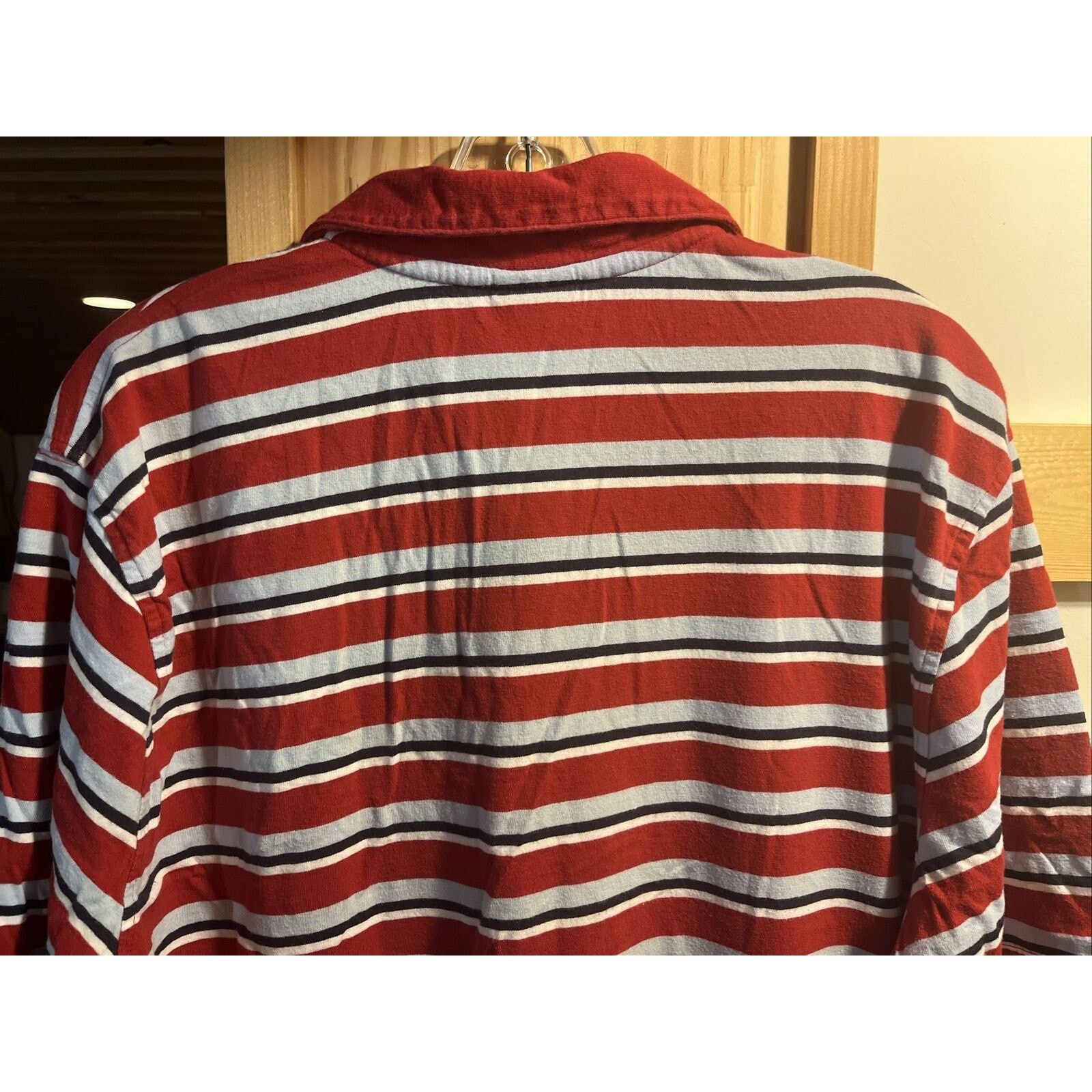 Brooks Brothers Brooks Brothers Mens XL Red Striped Button Cotton Polo Shirt Size US XL / EU 56 / 4 - 11 Thumbnail