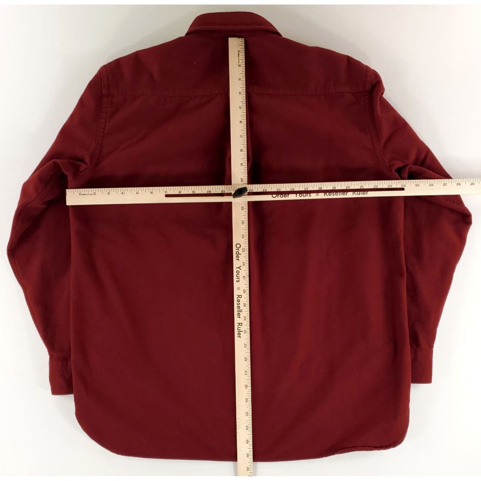 Vintage LL Bean Chamois Button Up Shirt Red Burgandy Long Sleeve Mens L Size US L / EU 52-54 / 3 - 7 Thumbnail