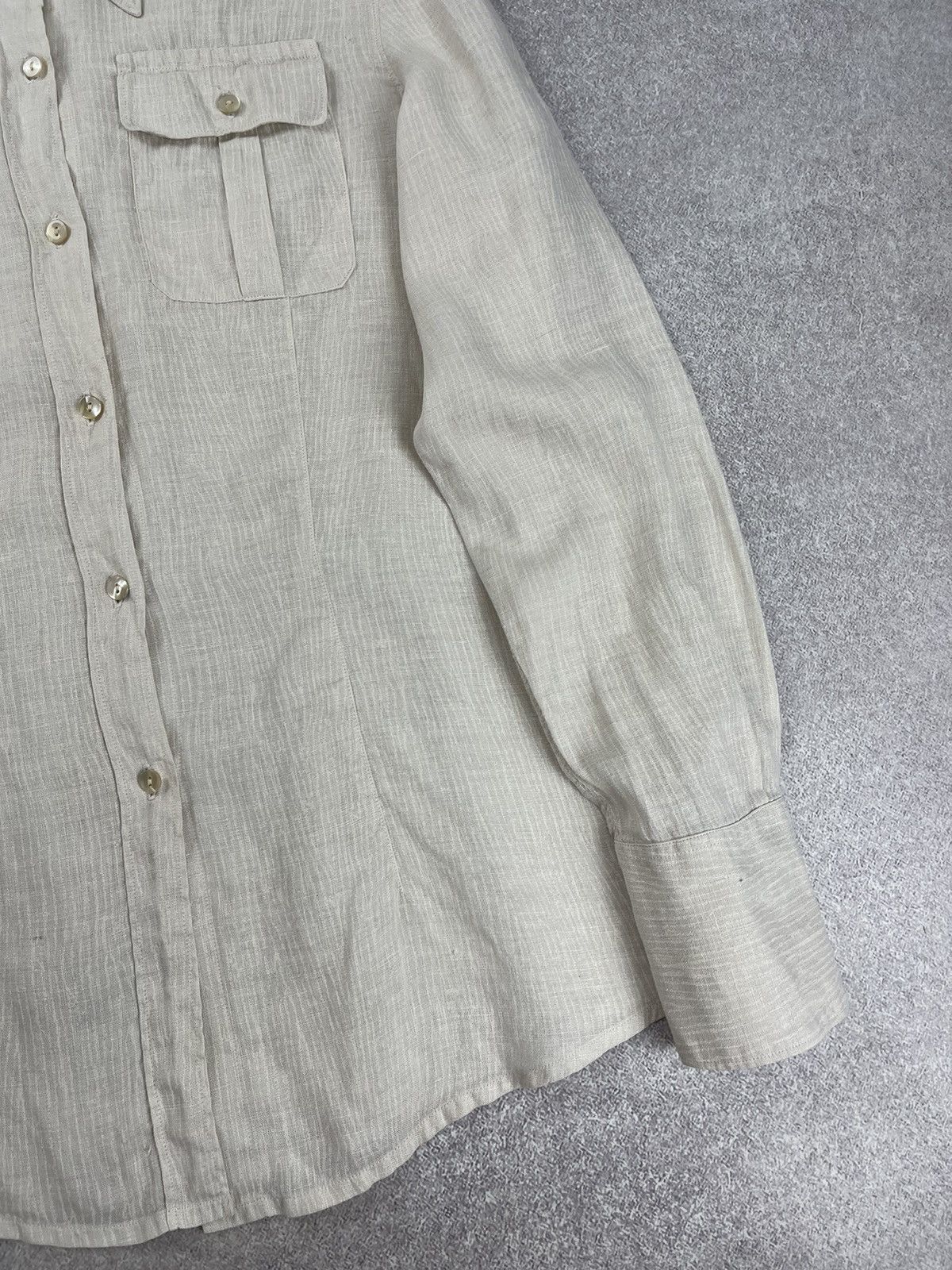 C.P. Company C.P. Company Linen Long Sleeve Shirt Size 46 Size L / US 10 / IT 46 - 2 Thumbnail