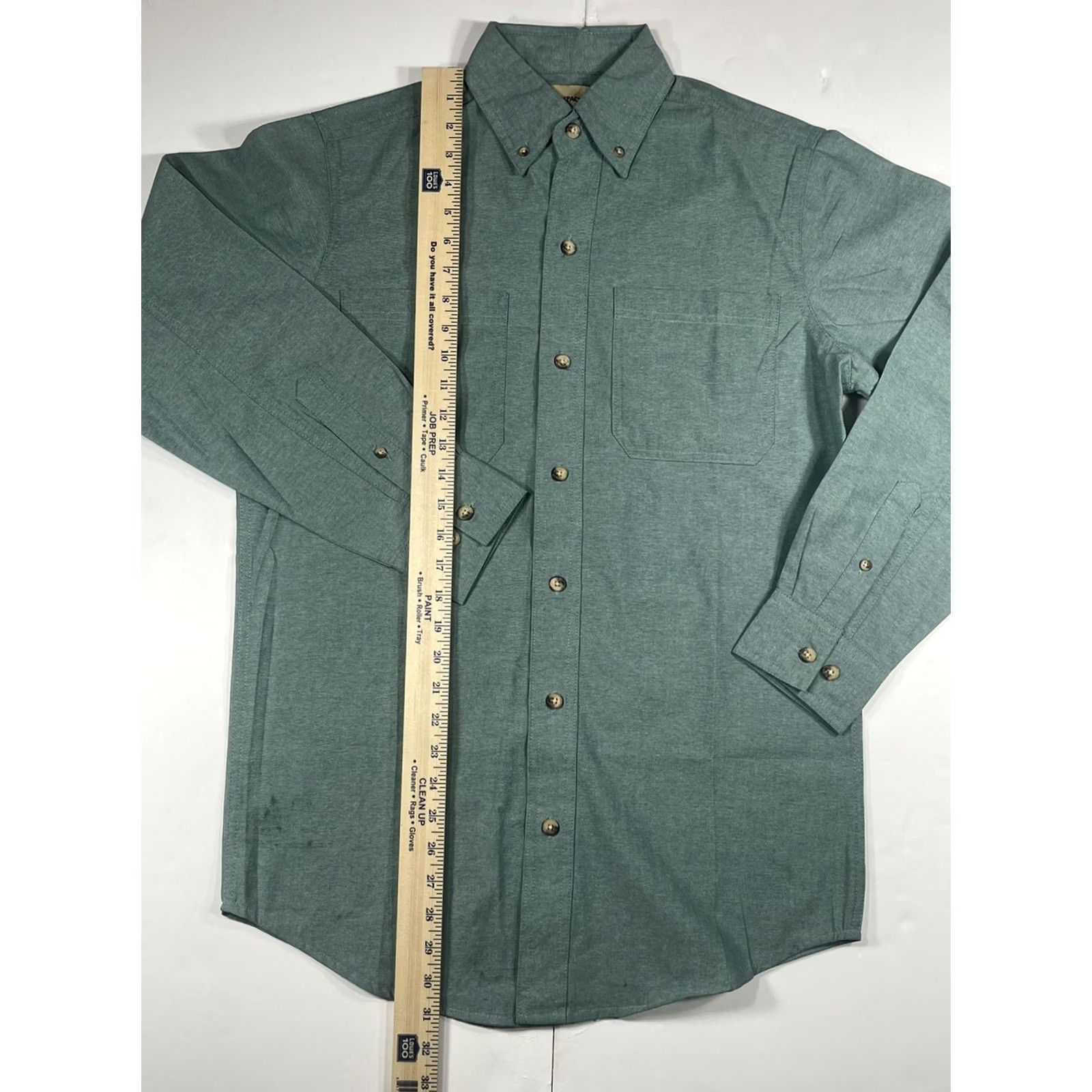 Vintage Backpacker Shirt Mens M Gray Long Sleeve Button Front Casual Solid Cotton Blend Size US M / EU 48-50 / 2 - 4 Thumbnail
