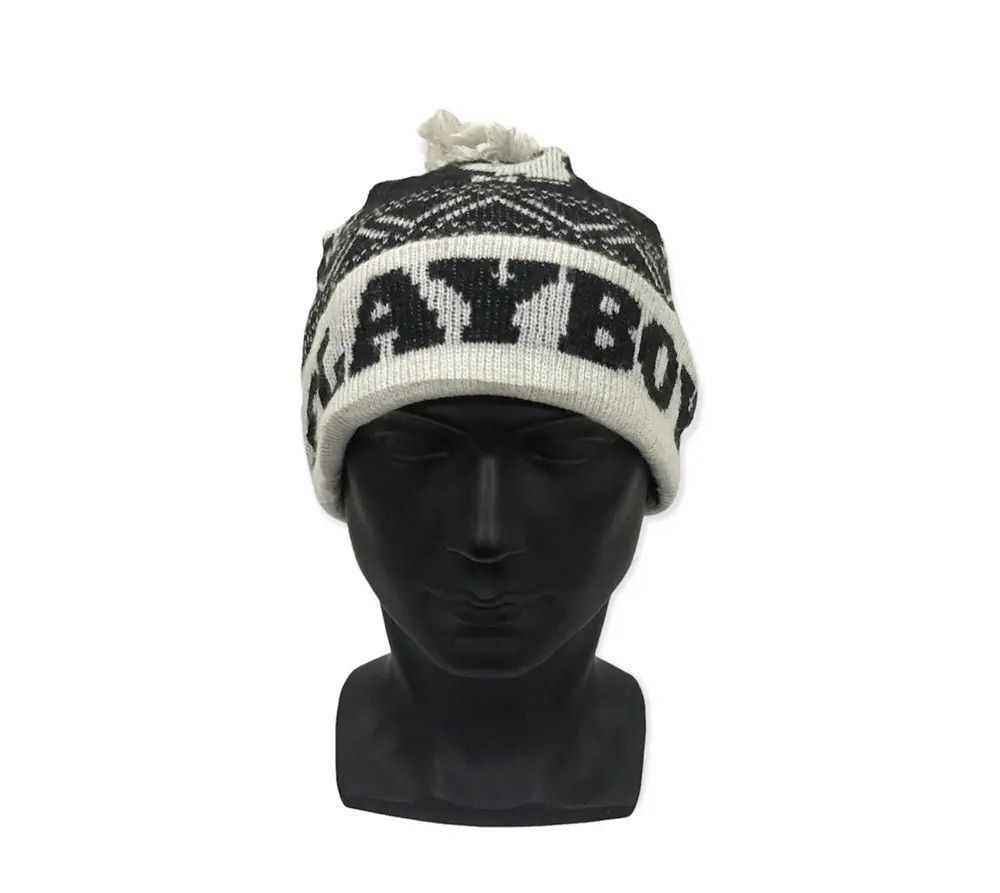 Playboy Playboy Spellout Bobble Beanie Hat Size ONE SIZE - 1 Thumbnail