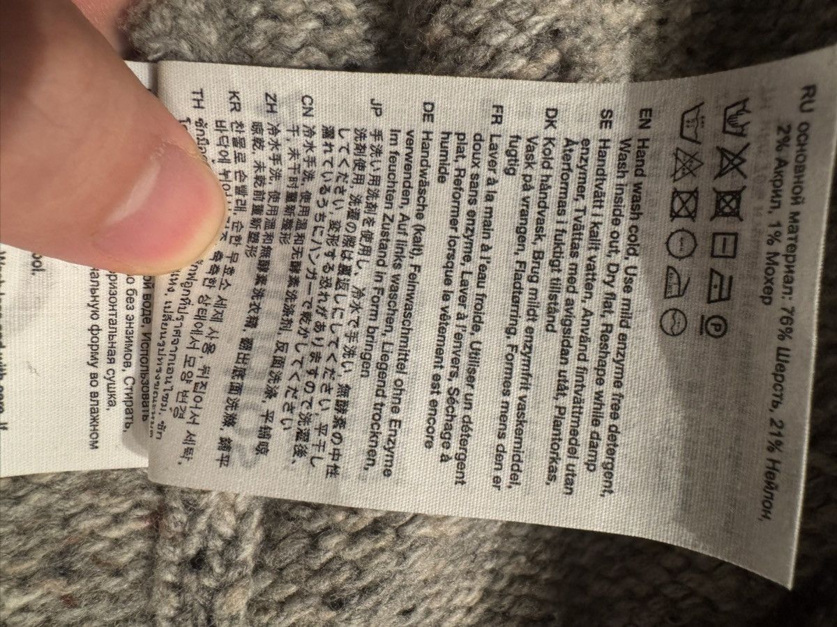 Acne Studios ACNE STUDIOS Wool Flower Grey Jumper Sweater Size US L / EU 52-54 / 3 - 7 Thumbnail