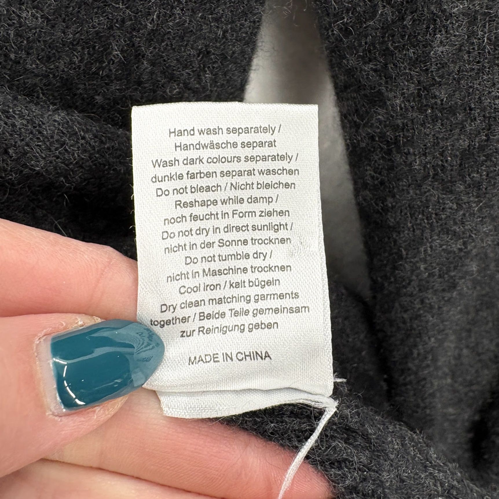 Vintage Poetry Sweater Tunic Womens Large Gray 100% Cashmere V Neck Long Sleeve Relaxed Size L / US 10 / IT 46 - 7 Thumbnail