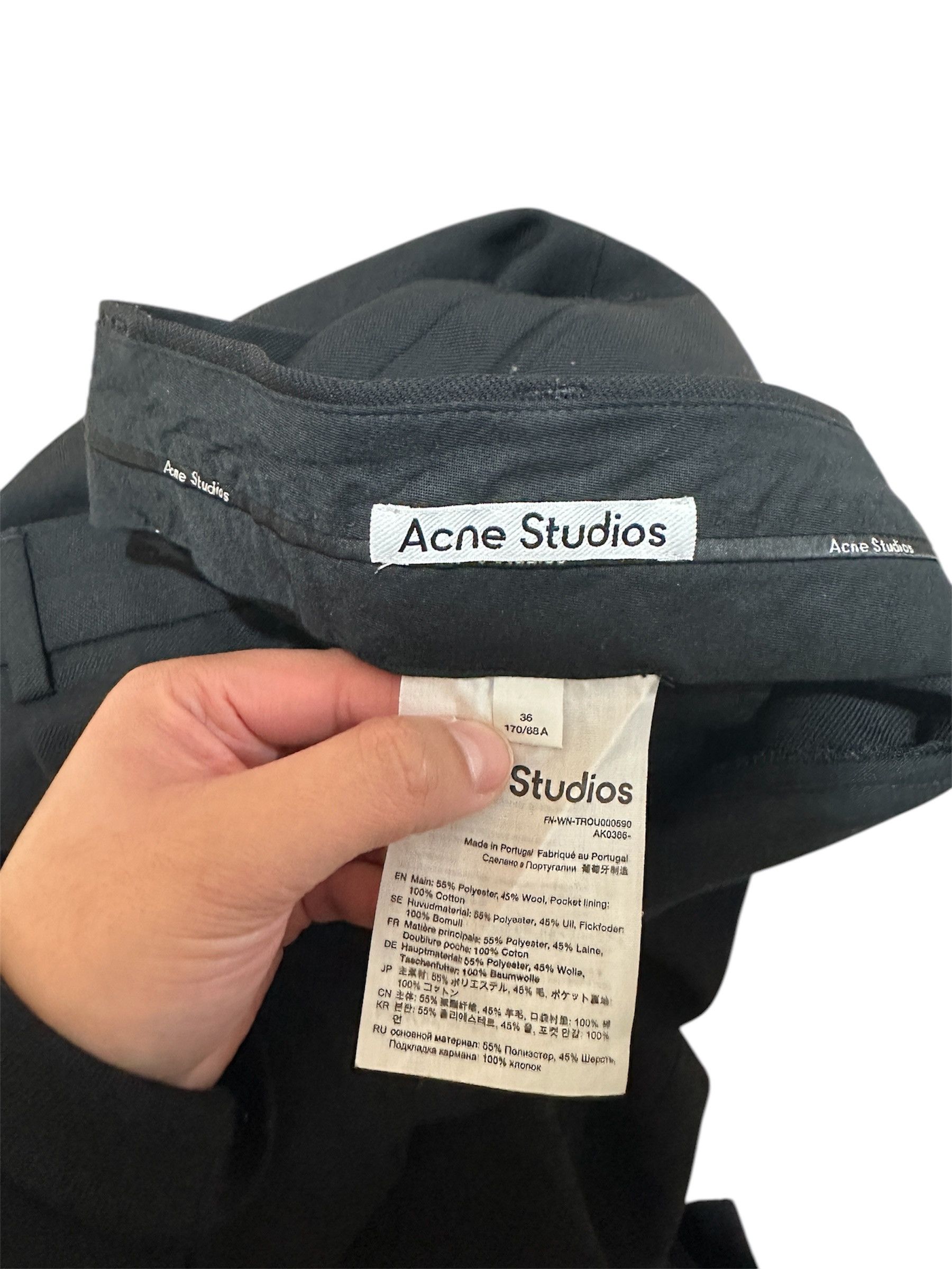 Acne Studios Acne Studios Black Pleated Trousers Size 26" / US 2 / IT 38 - 4 Thumbnail