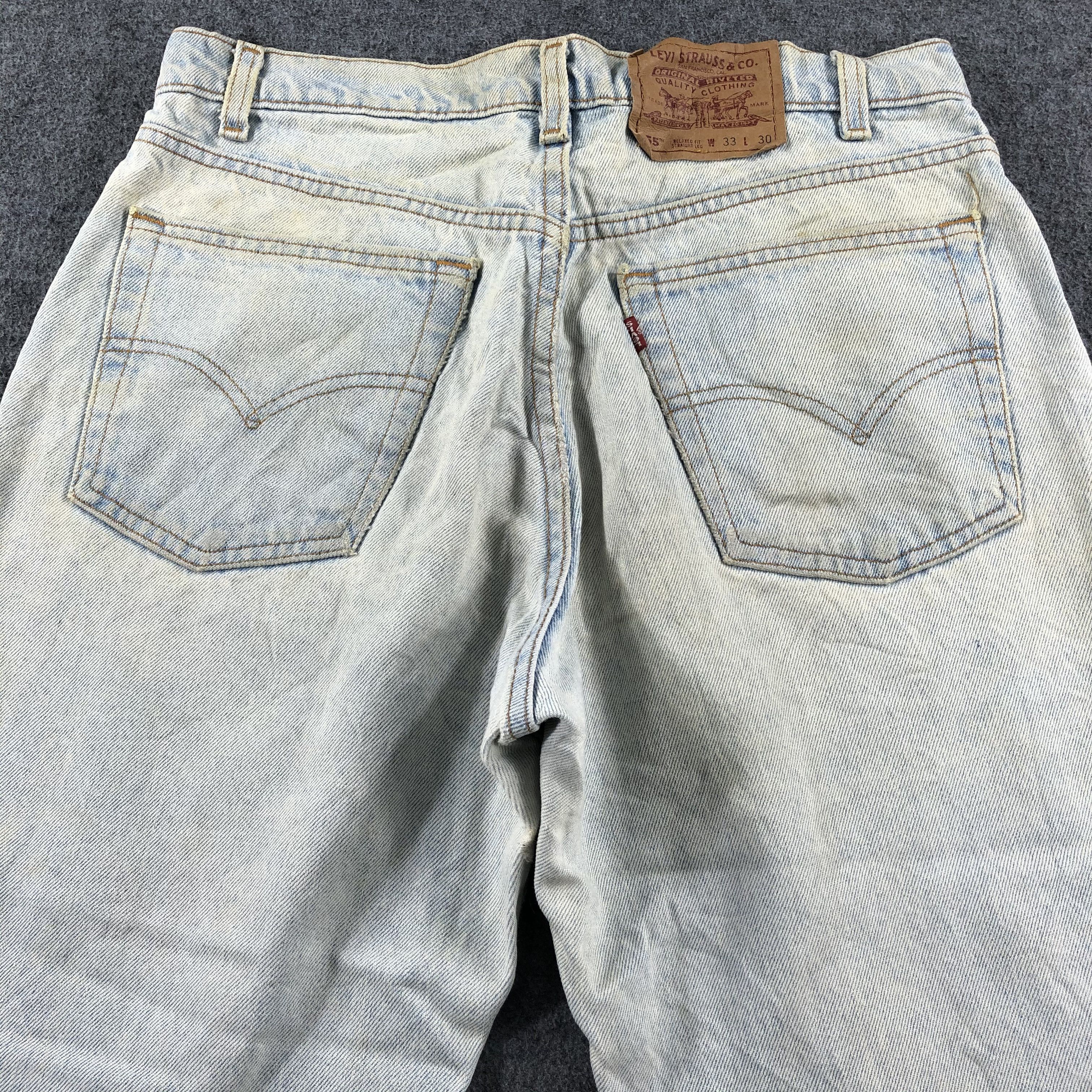 Levi's 90s Vintage Light Wash Levis 555 Jeans-J2375 Size US 32 / EU 48 - 4 Thumbnail
