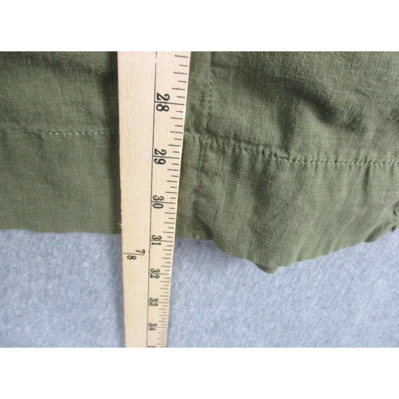 Bdg BDG Jacket Womens Large Green Linen Blend Snap Front Lightweight Anorak Coat Size L / US 10 / IT 46 - 6 Thumbnail