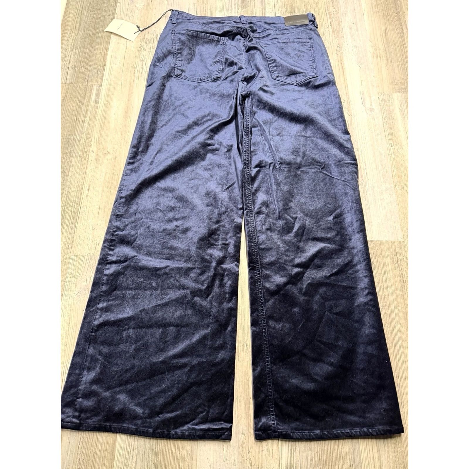 Citizens Of Humanity Citizens of Humanity Paloma Baggy Jeans Womens Size 31 Navy Blue Velvet NWT US Size 24" / US 00 / IT 34 - 2 Thumbnail
