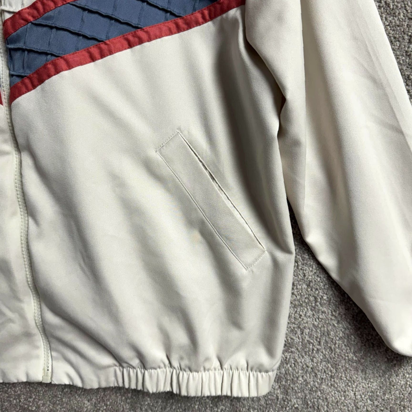 Vintage VINTAGE Alfred Dunner Jacket 16P Petite Zip Lightweight Beige 80s Retro Throwback Geometric Pockets Full Zip Womens Size XXL / US 16-18 / IT 52-54 - 4 Thumbnail