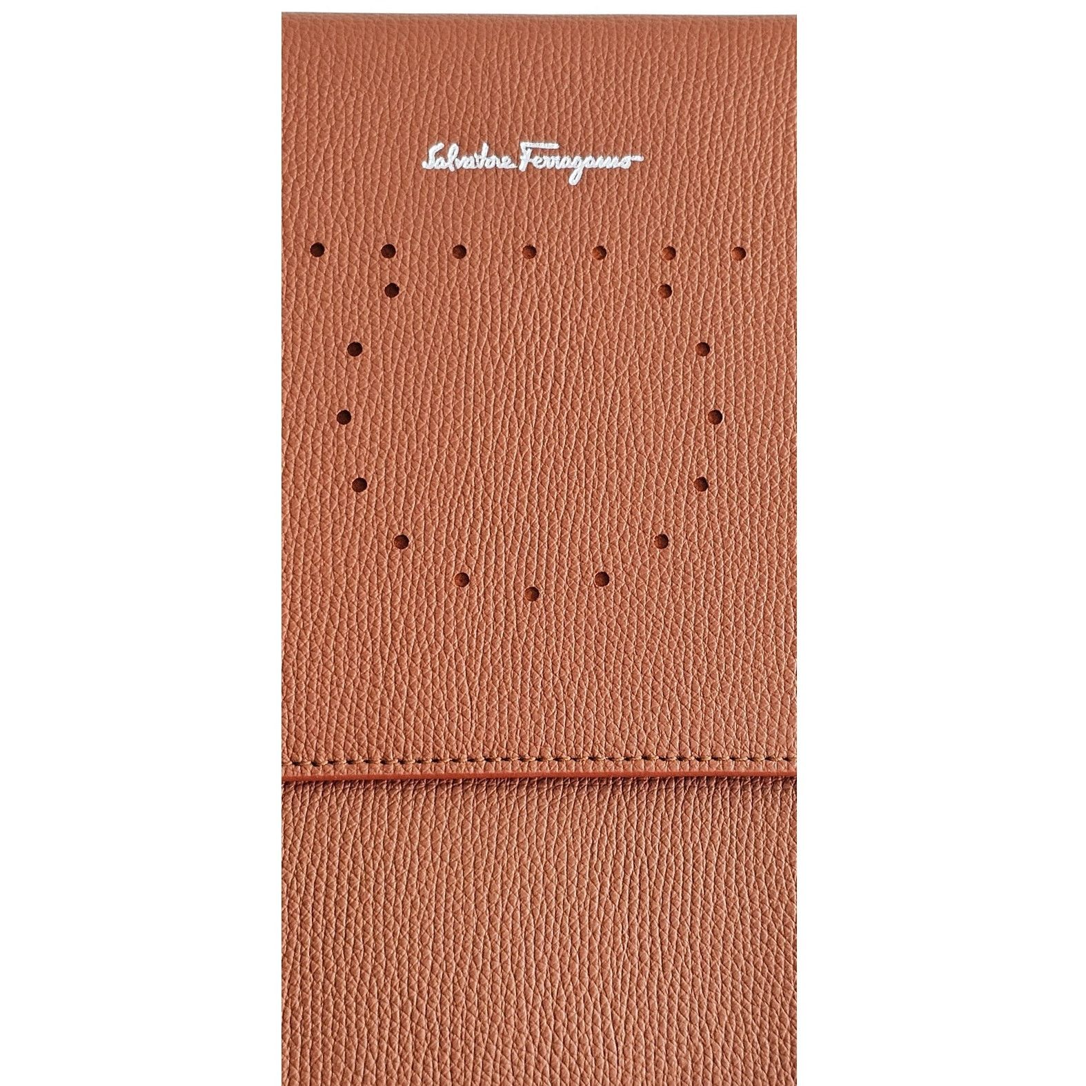 Salvatore Ferragamo Salvatore Ferragamo Brown Pebbled Leather Clutch Bag Size ONE SIZE - 6 Thumbnail