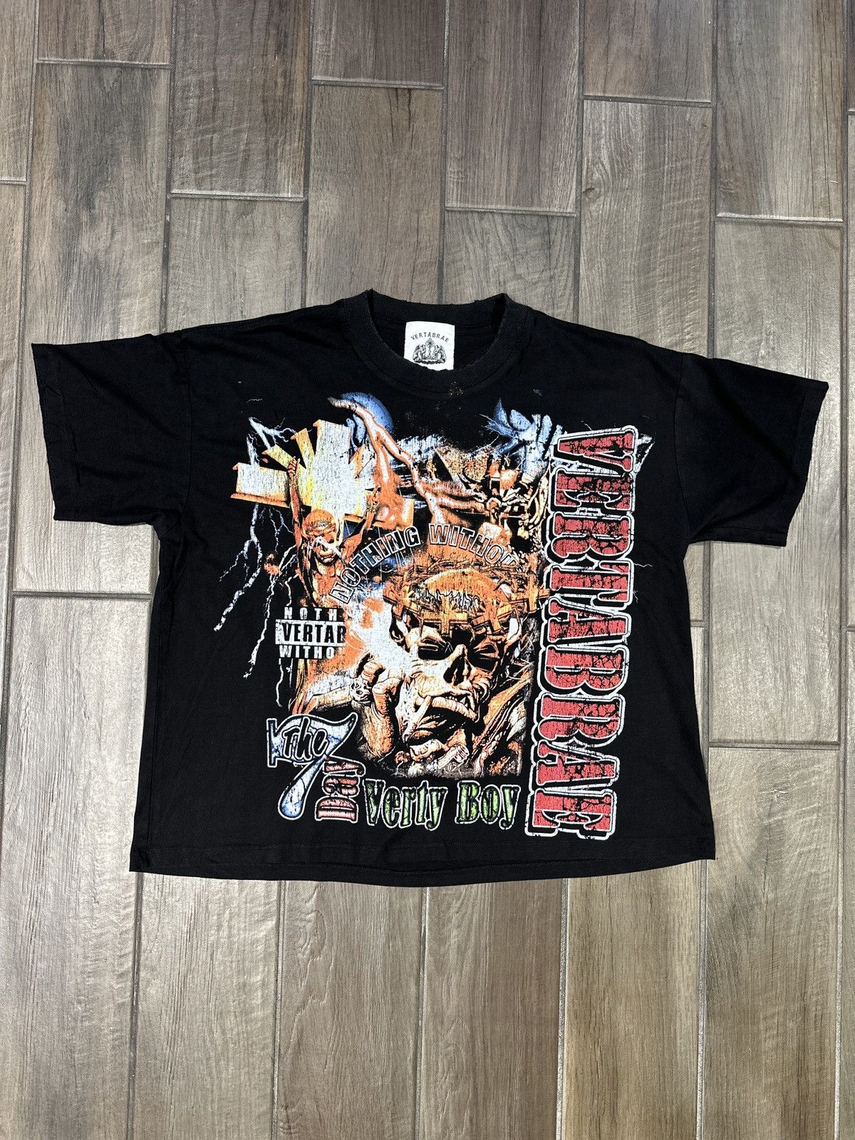 Vertabrae Vertabrae 7 Rap Tee Vintage Black Size US XL / EU 56 / 4 - 1 Thumbnail