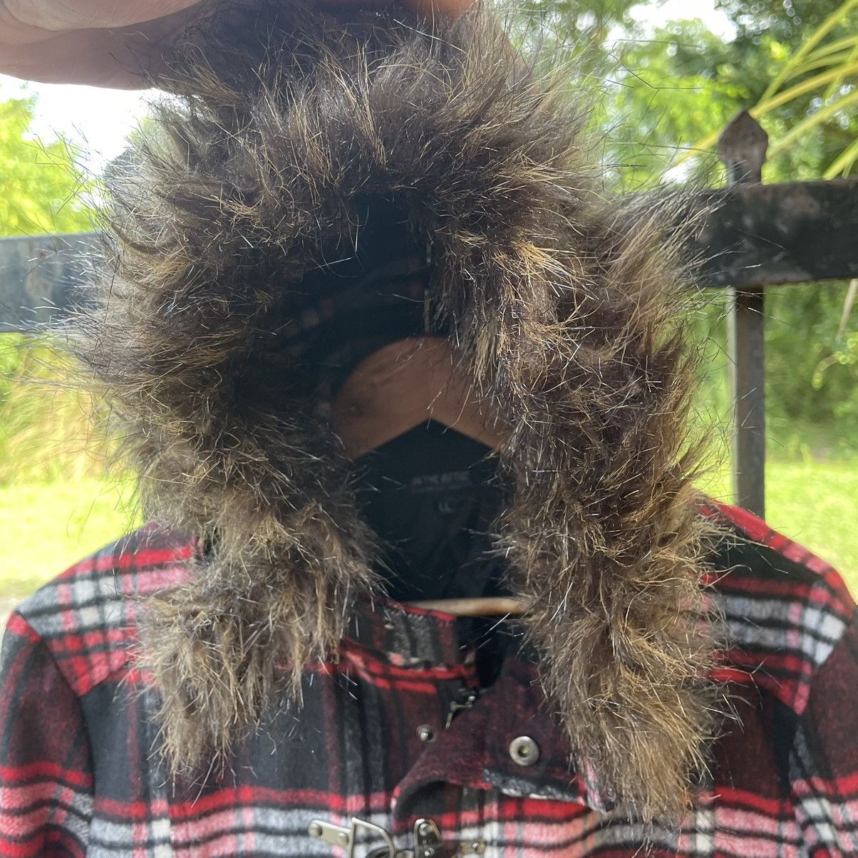 Designer × In The Attic × Japanese Brand 🔥🔥🇯🇵In The Attic Red Tartan Hooded Sherpa Duffel Wool Jacket Size US M / EU 48-50 / 2 - 8 Thumbnail