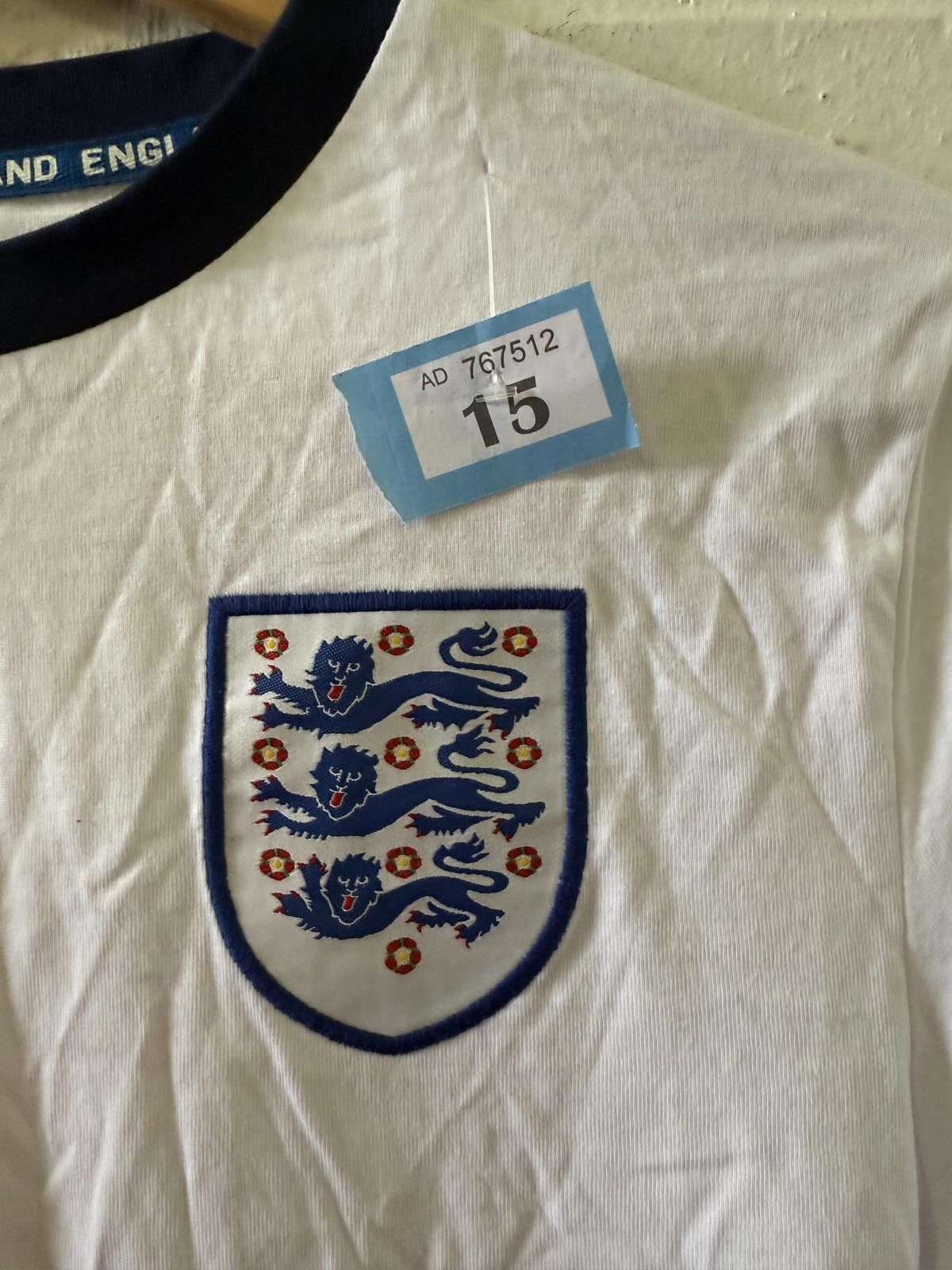 Designer England Football Association 2020 White Soccer T-Shirt SizeS Size ONE SIZE - 2 Thumbnail