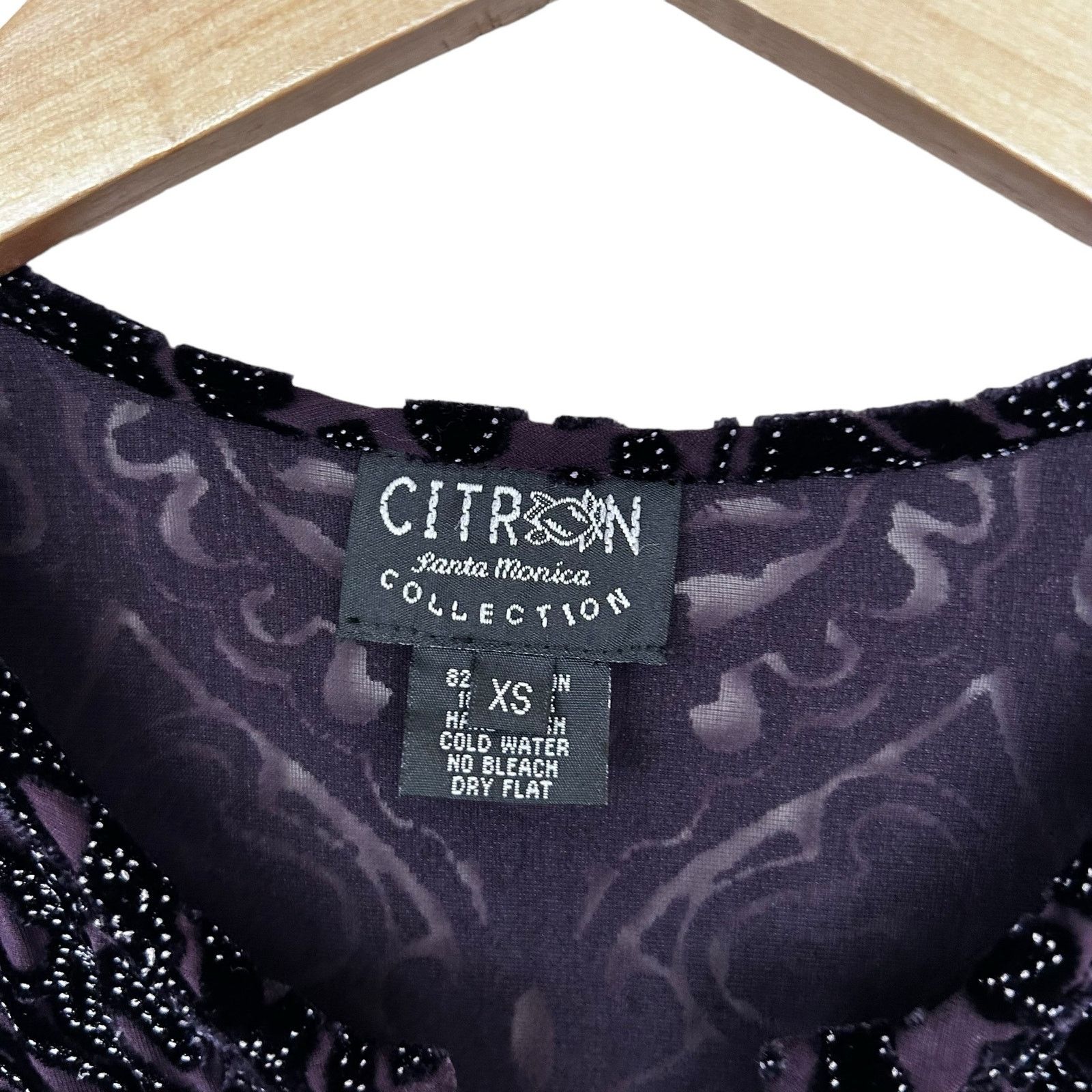 Other Citron Santa Monica Black Paisley Silk Blend Blouse Sz XS Size XS / US 0-2 / IT 36-38 - 2 Thumbnail