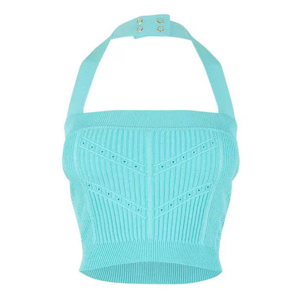 Balmain o1g2r1mq0924 Top in Mint Blue Size XS / US 0-2 / IT 36-38 - 1 Thumbnail