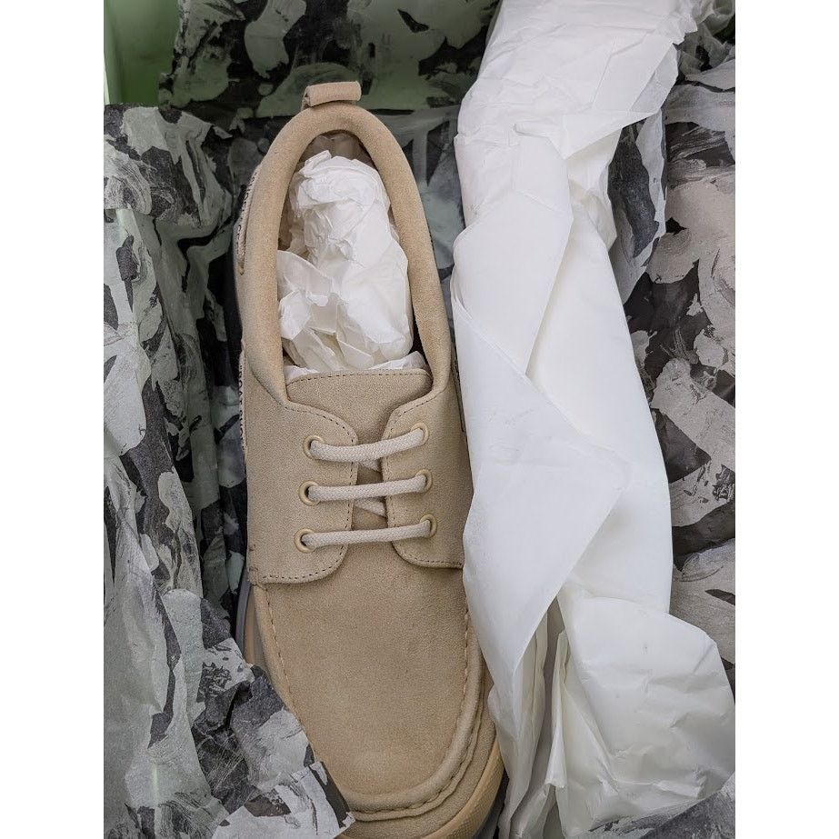 Off-White o1rshd1 Sponge Suede Boat Shoes in Beige Size US 12 / EU 45 - 13 Thumbnail