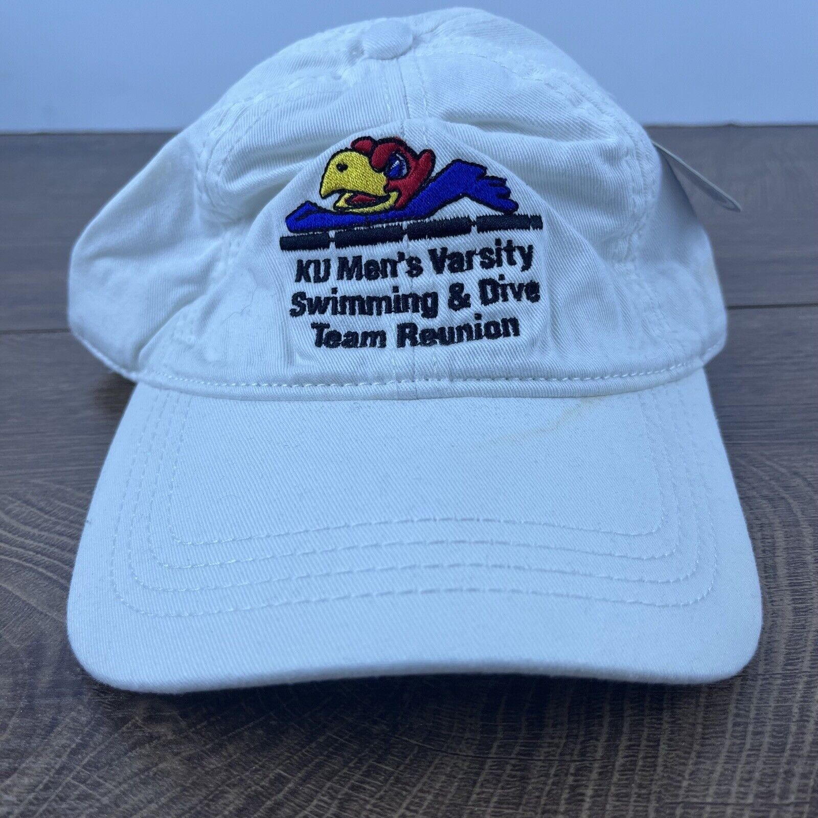Other Kansas Jayhawks Swimming Dive Hat White Cap Hat Adjustable H Size ONE SIZE - 1 Thumbnail
