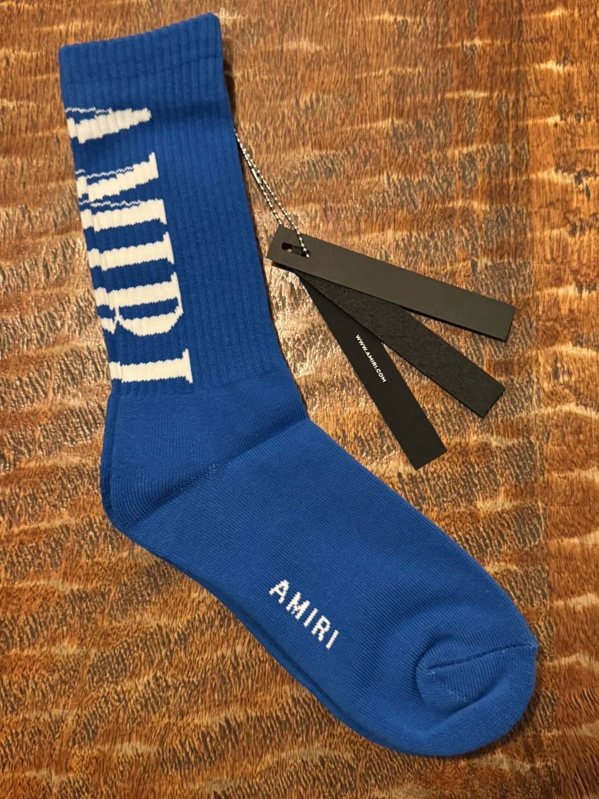 Amiri VERTICAL CORE LOGO SOCK Blue Socks 43/44 Size 44 - 2 Thumbnail