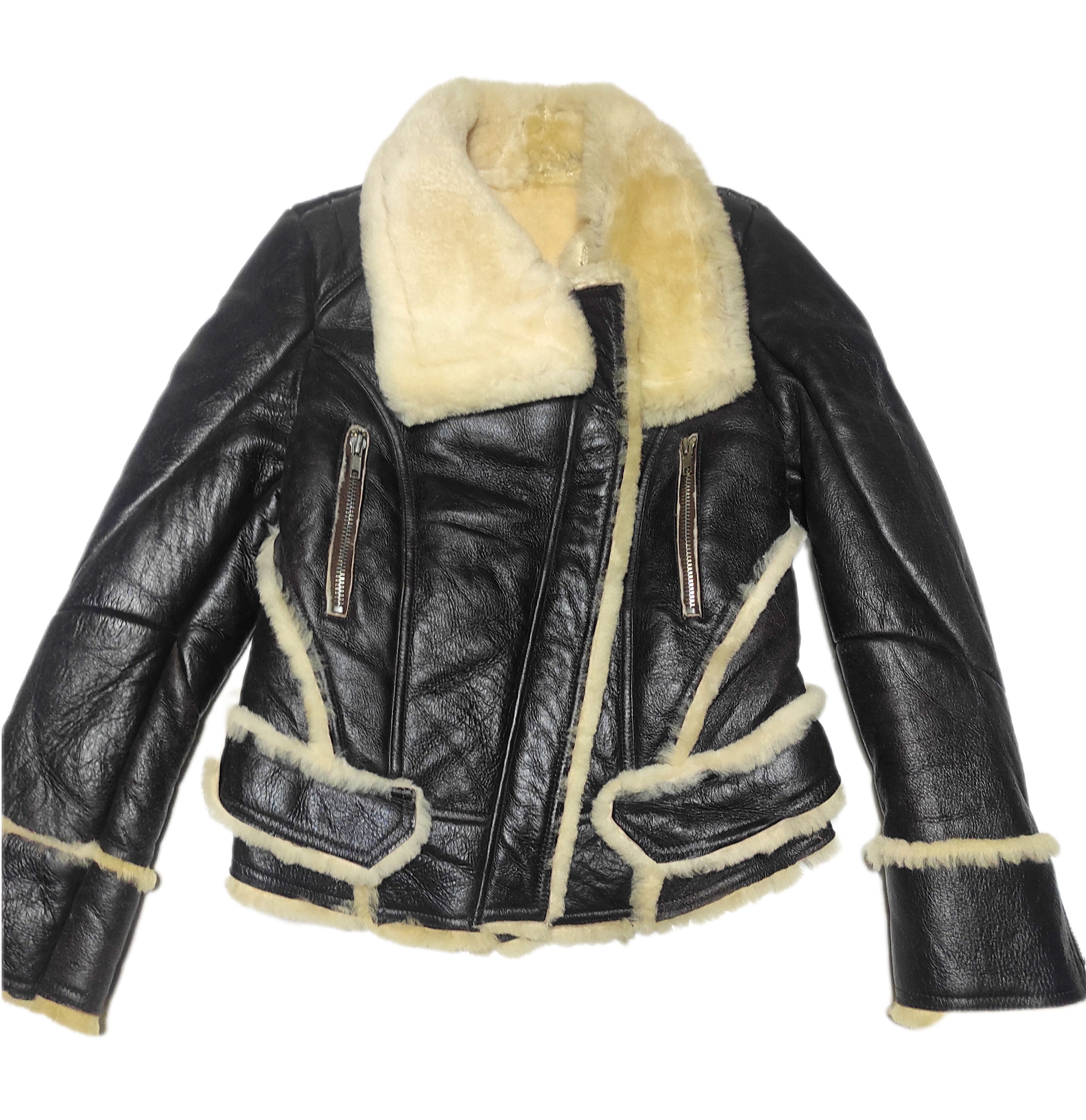 Other Beautiful Genuine leather Shearling Jacket Bolero Size XXS / US 00 / IT 34 - 3 Thumbnail
