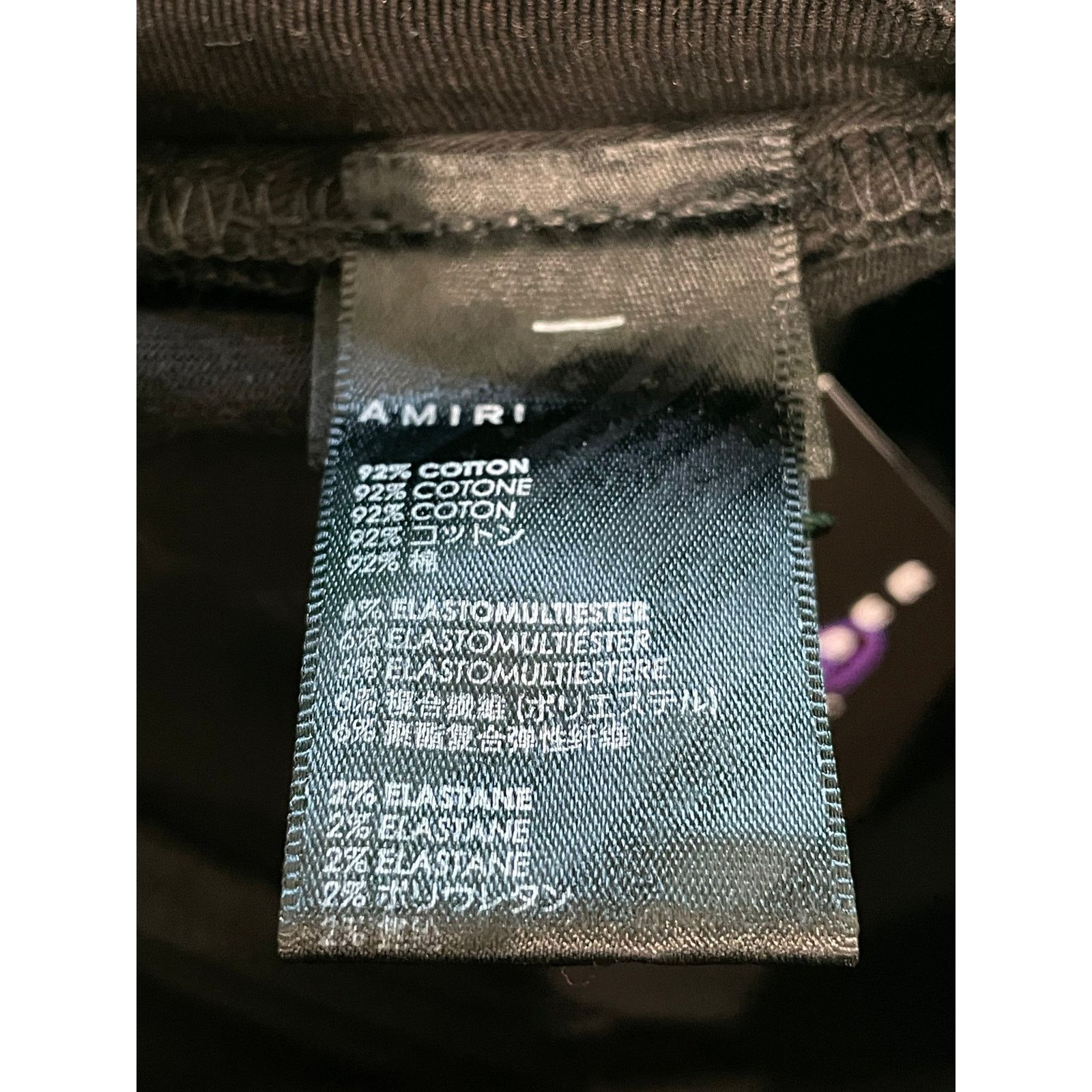Amiri Amiri Clay Side Logo Black Jeans Size US 33 - 9 Thumbnail