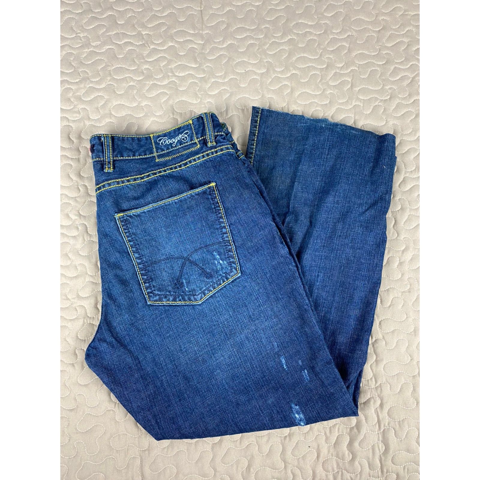 Coogi VINTAGE Coogi Australia Mens Jeans Denim 38 x 29 Unhemmed Straight Leg Blue Jeans Men 38 Straight Mens Size US 38 / EU 54 - 2 Thumbnail