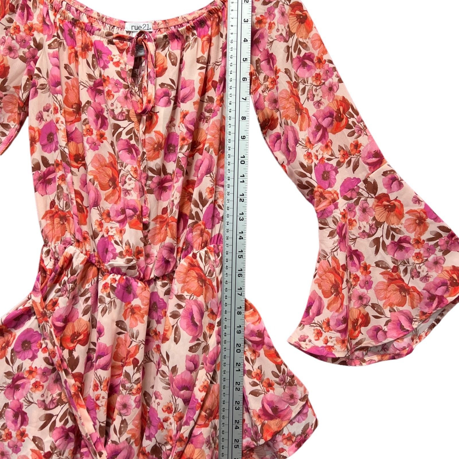 rue21 Rue 21 - Women's Off Shoulder Floral Short Romper - Bell Sle Size ONE SIZE - 8 Thumbnail